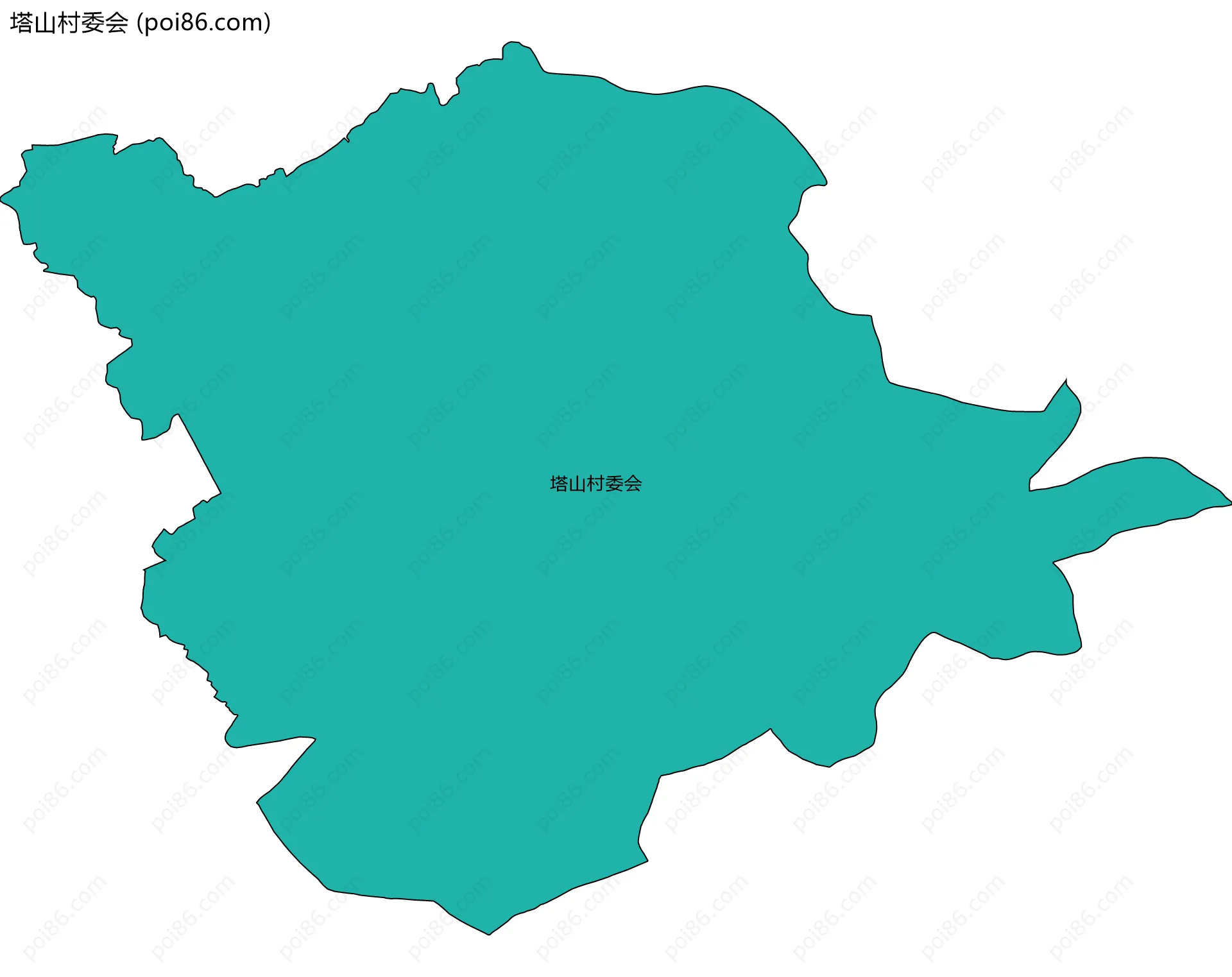 塔山村委会边界地图