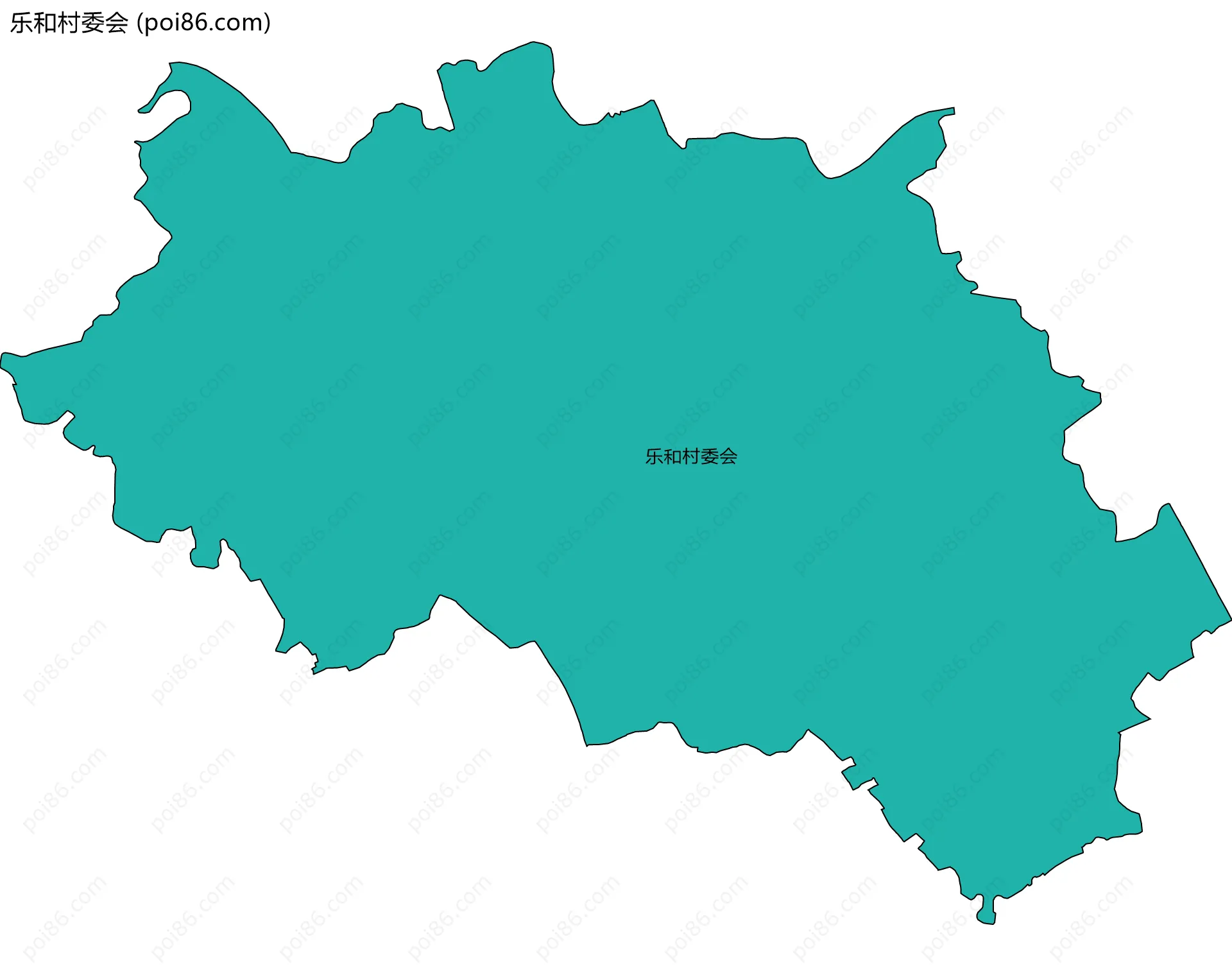 乐和村委会边界地图