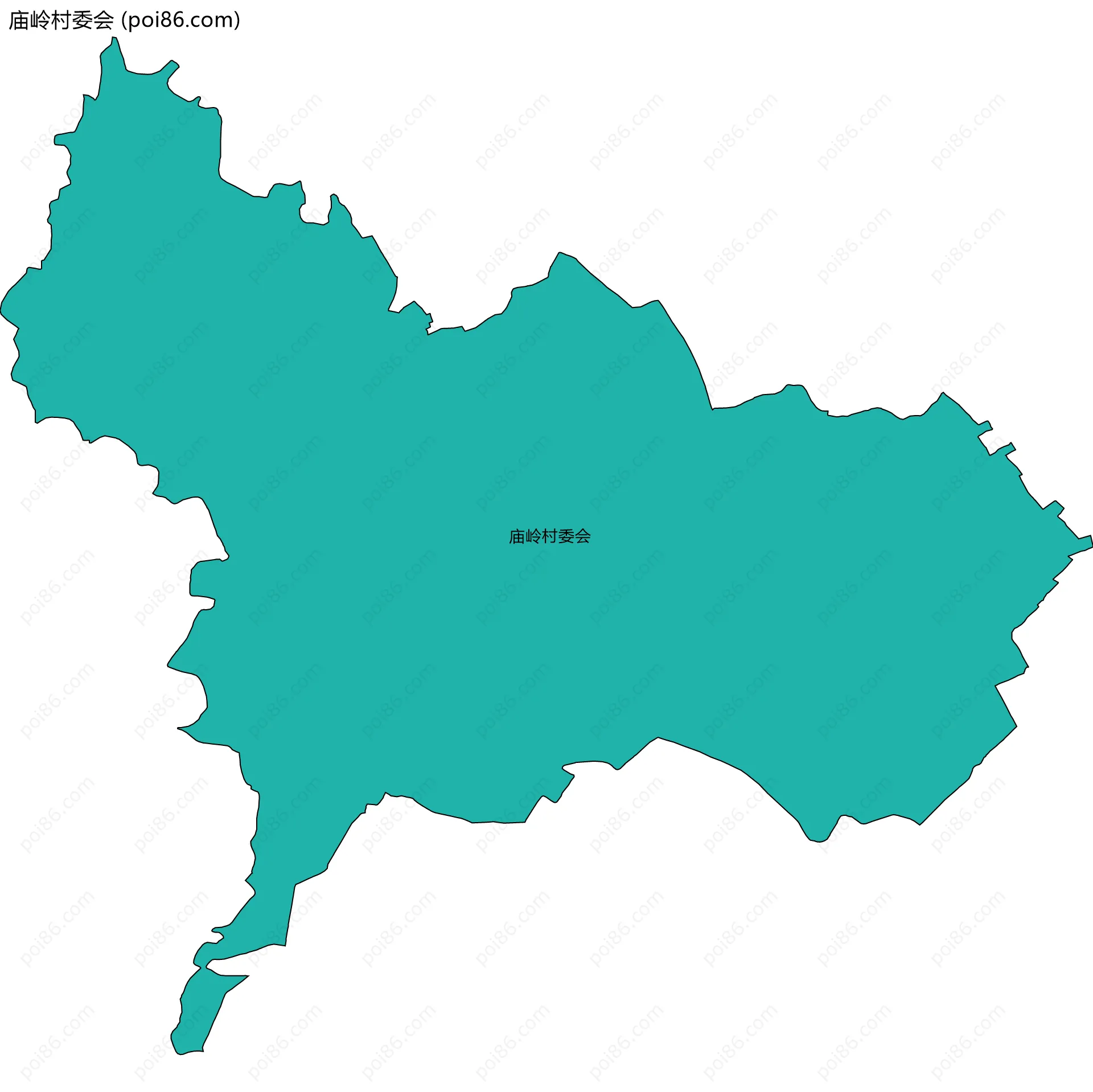 庙岭村委会边界地图