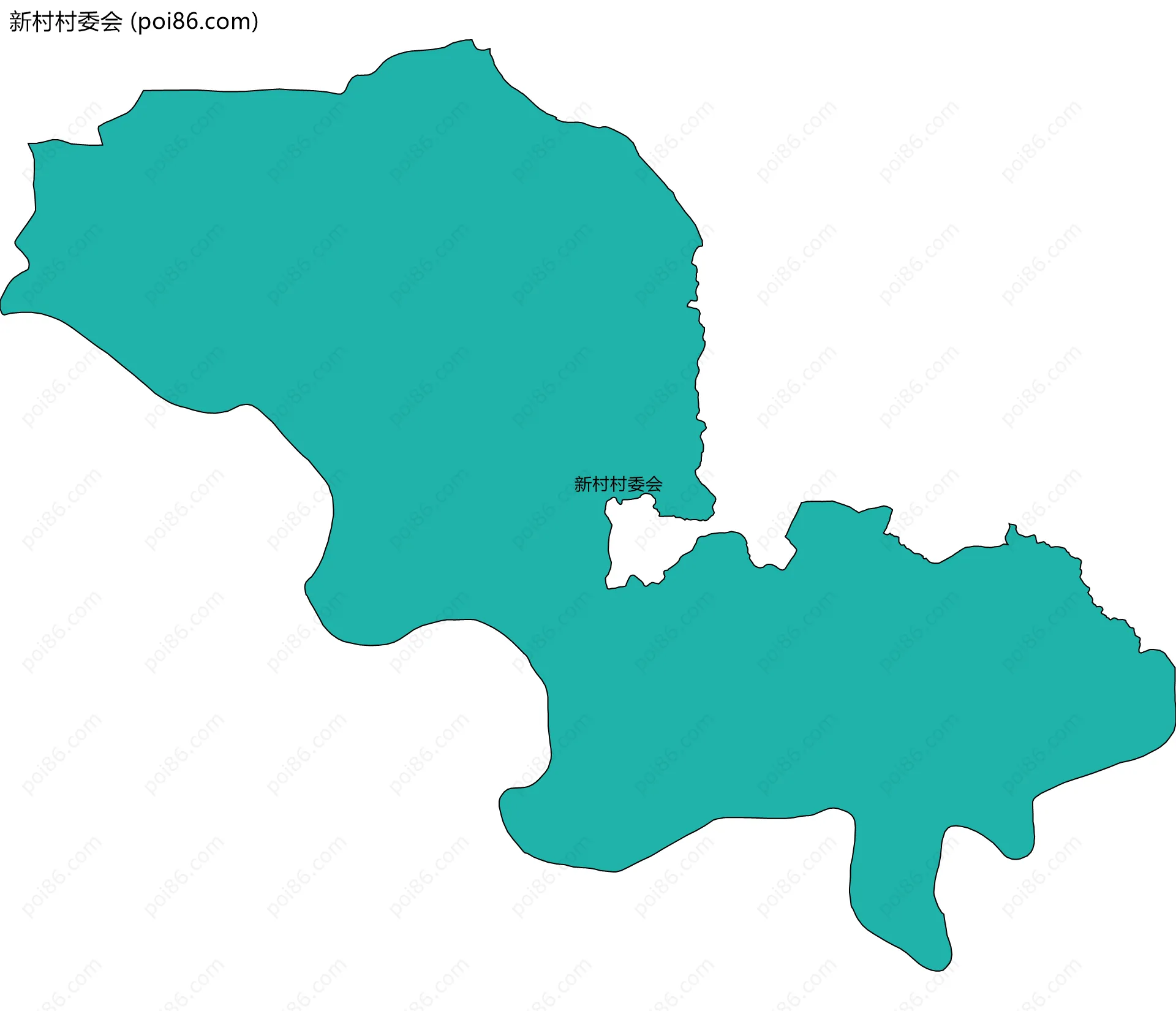 新村村委会边界地图