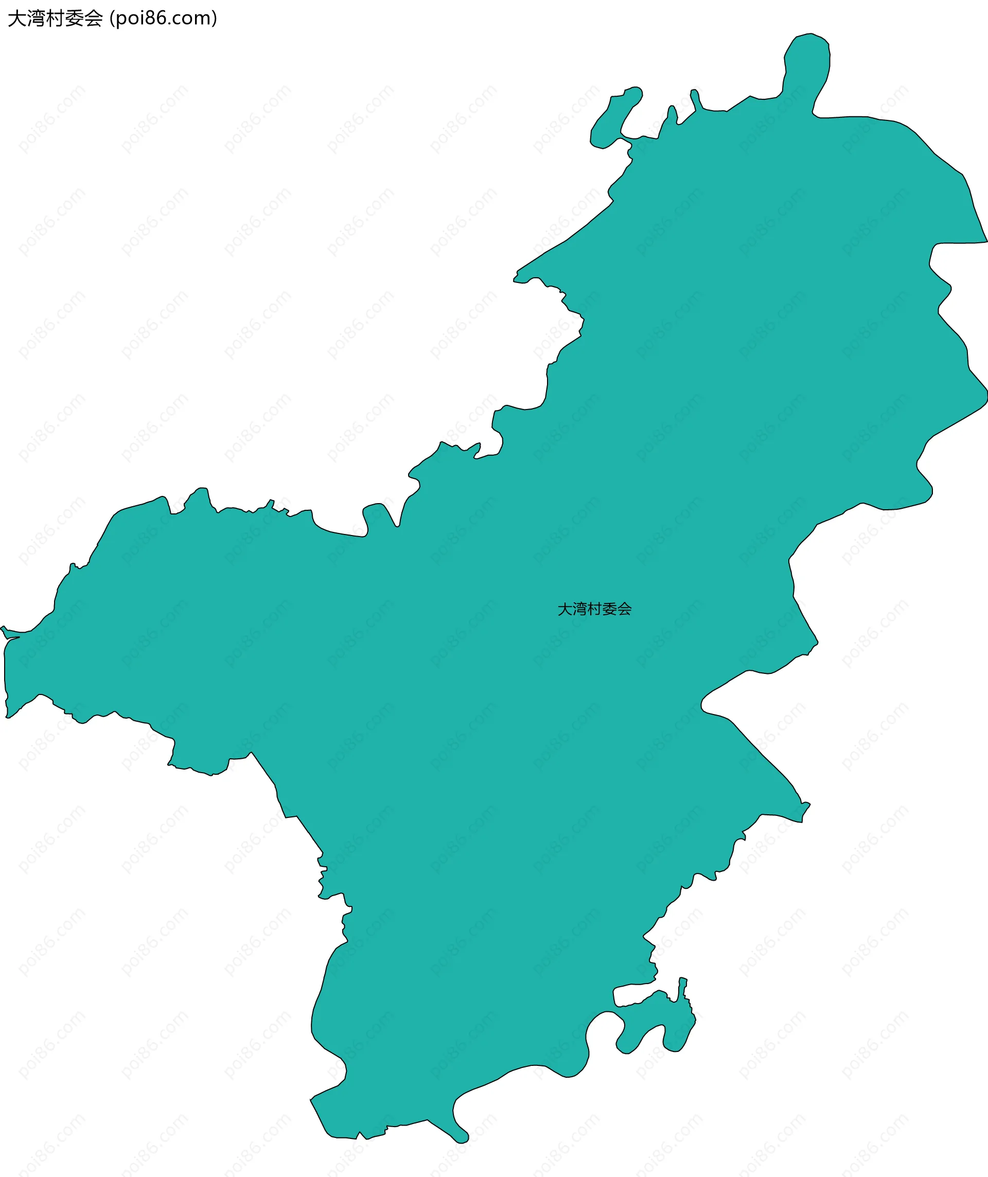 大湾村委会边界地图