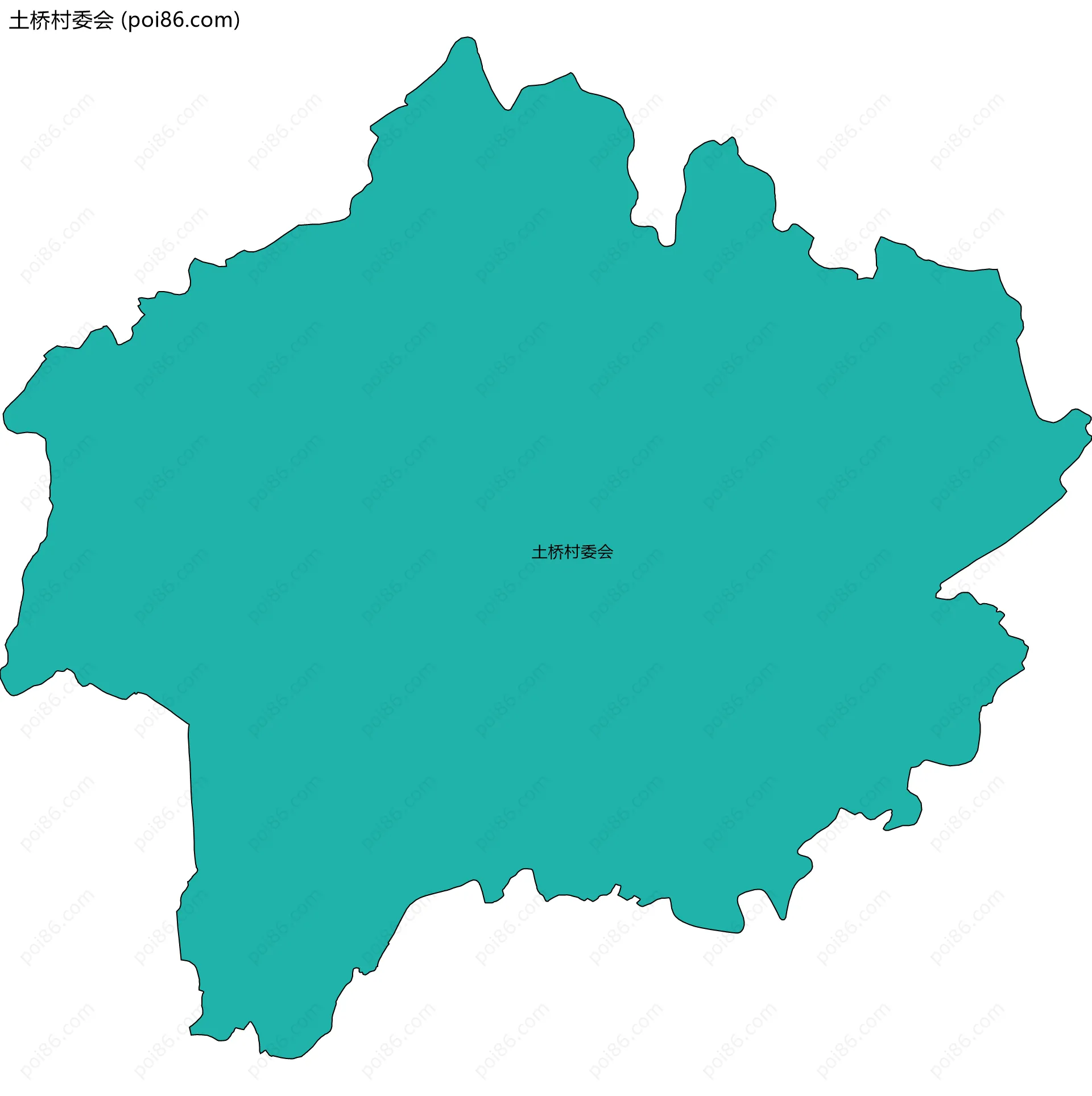 土桥村委会边界地图