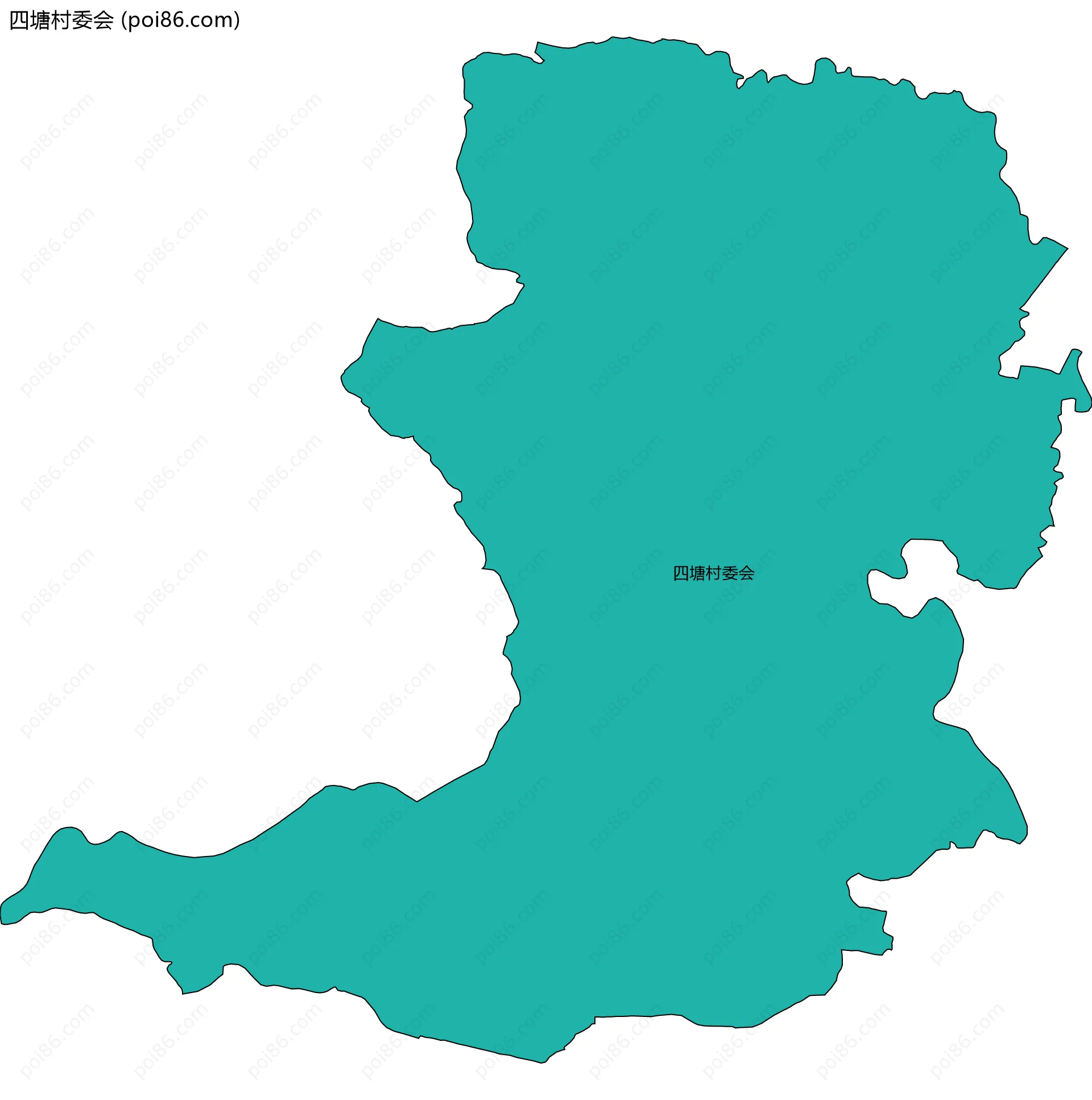 四塘村委会边界地图