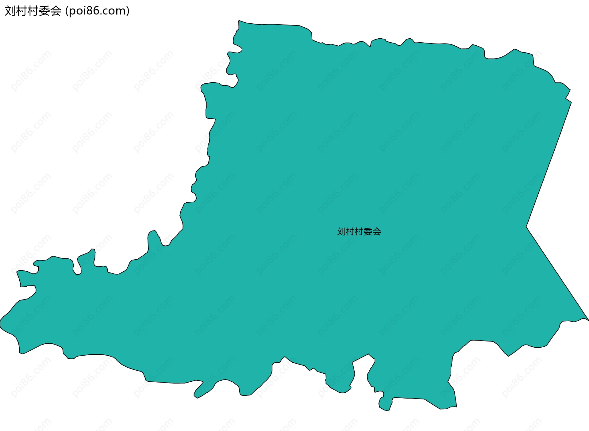 刘村村委会边界地图