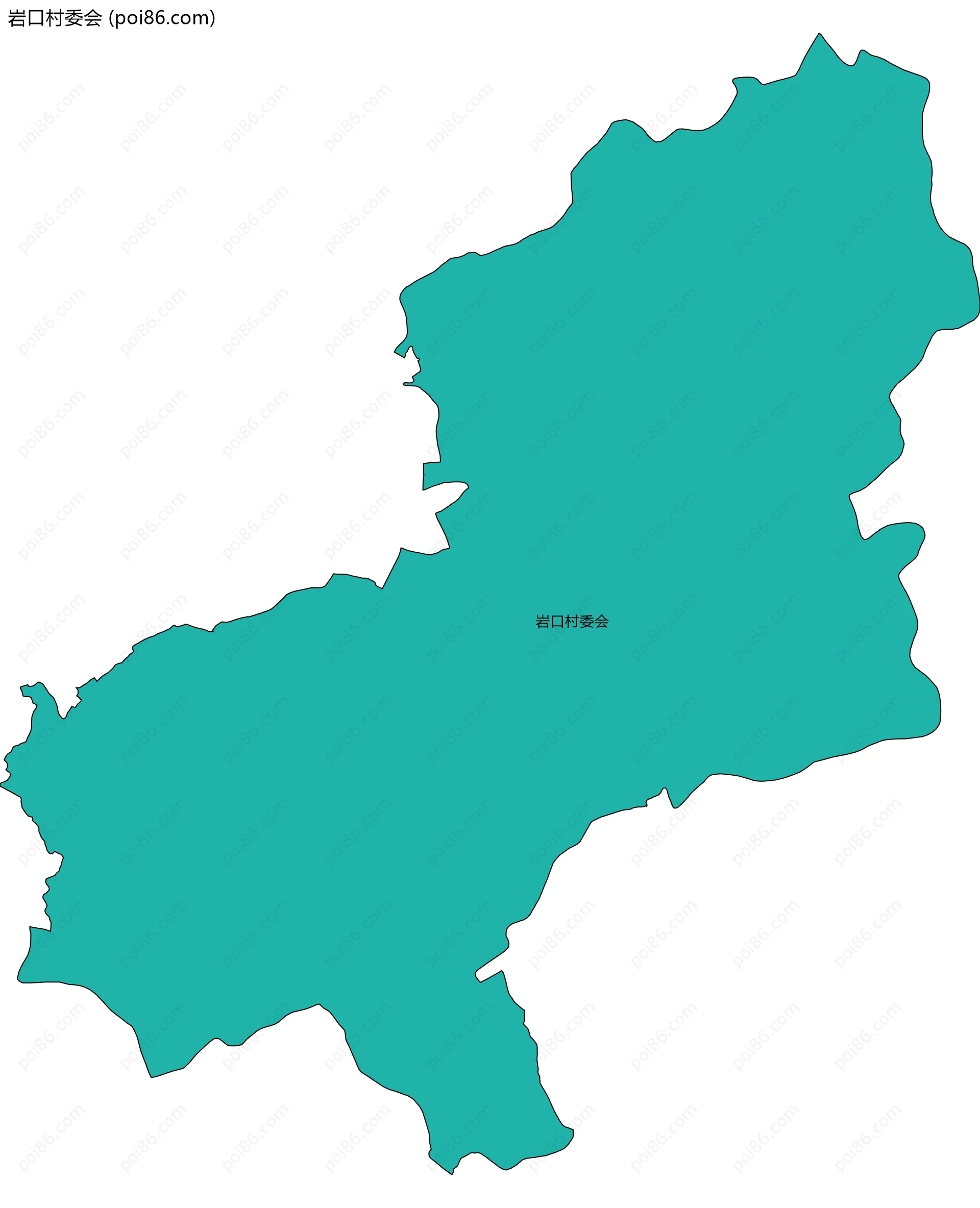 岩口村委会边界地图