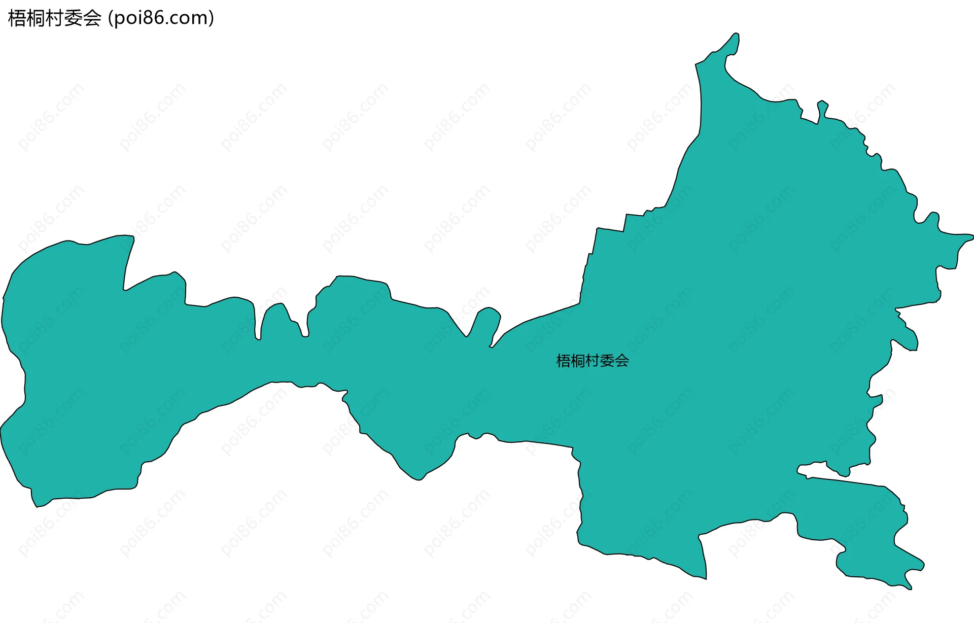 梧桐村委会边界地图