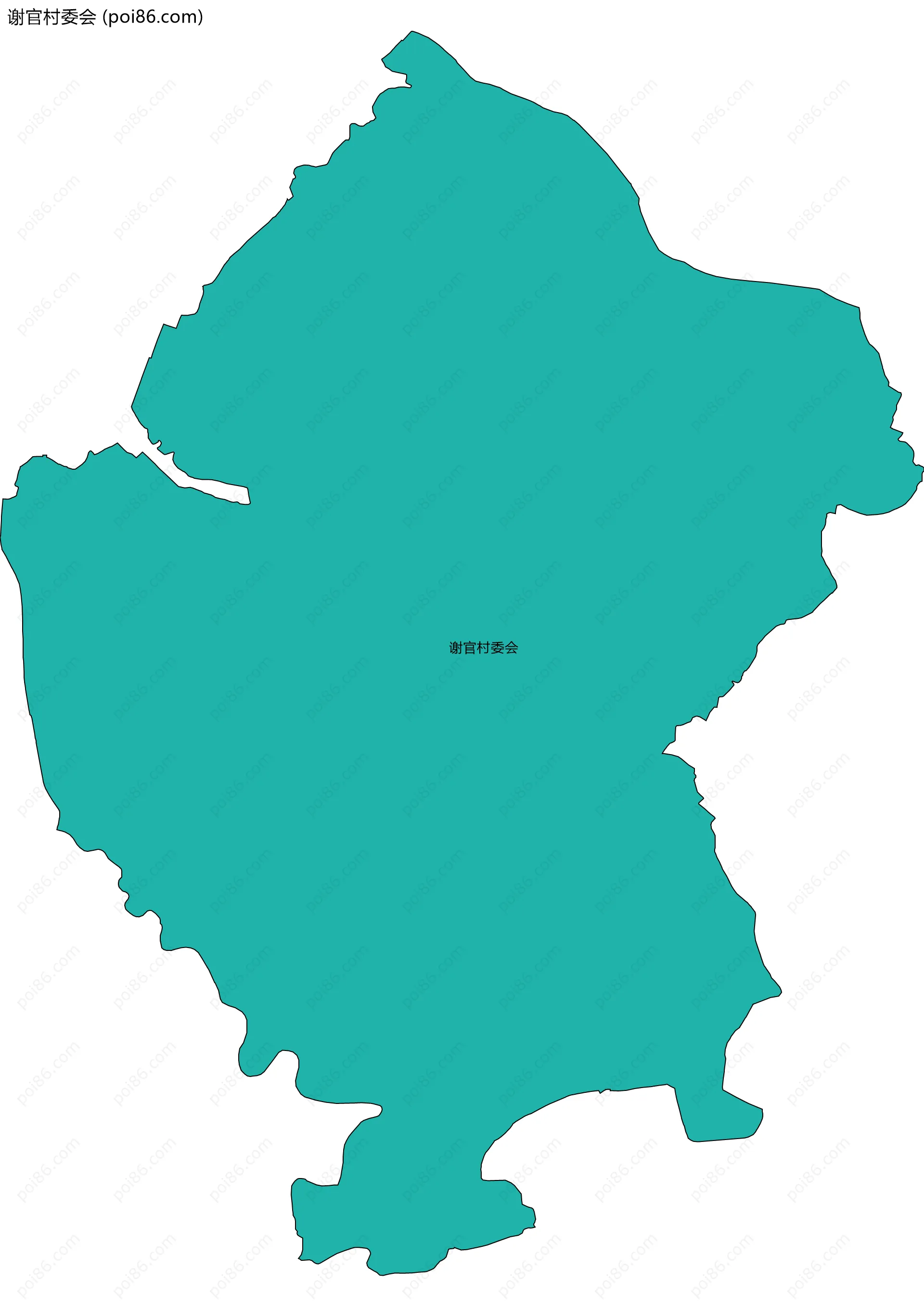 谢官村委会边界地图