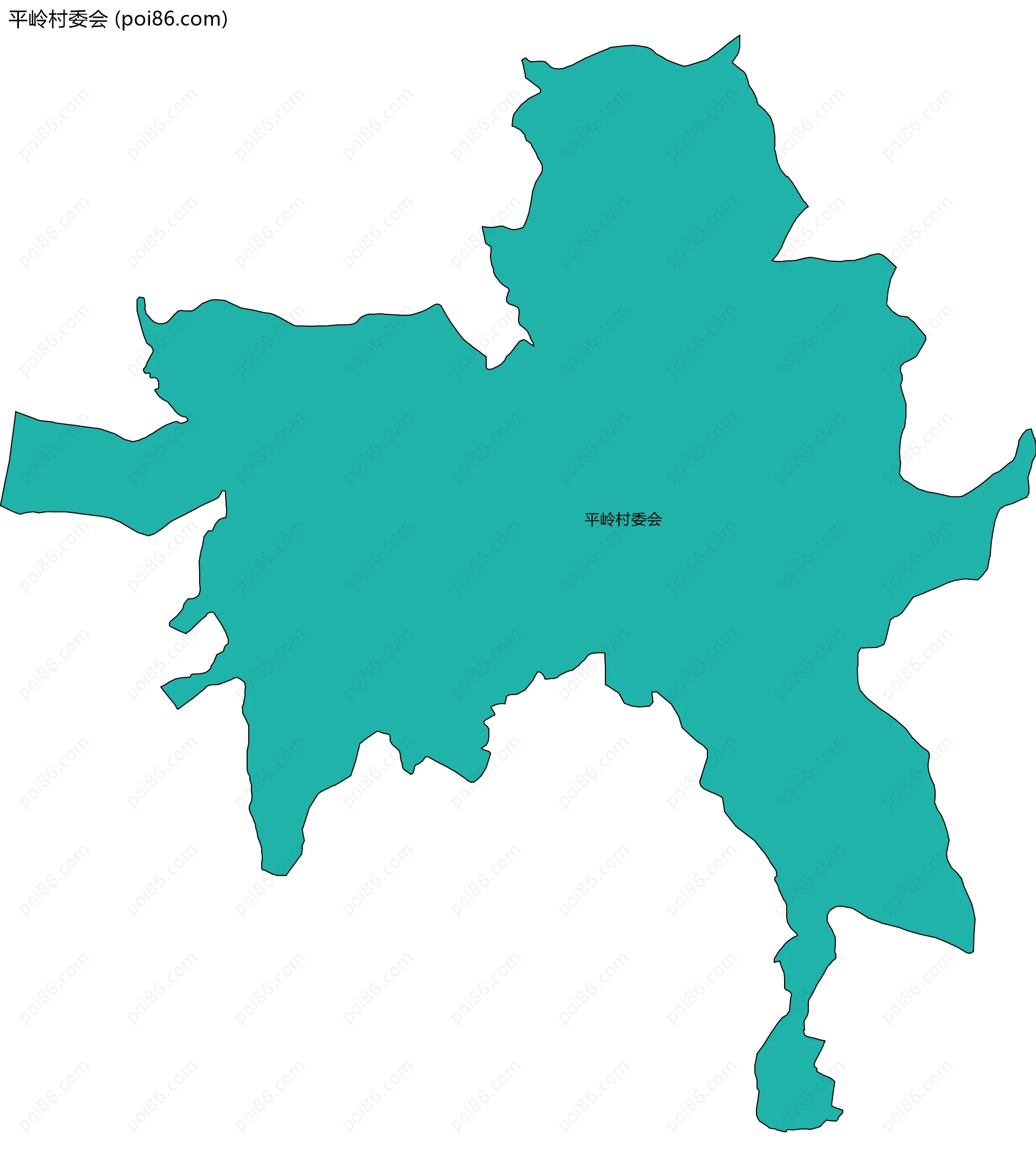 平岭村委会边界地图