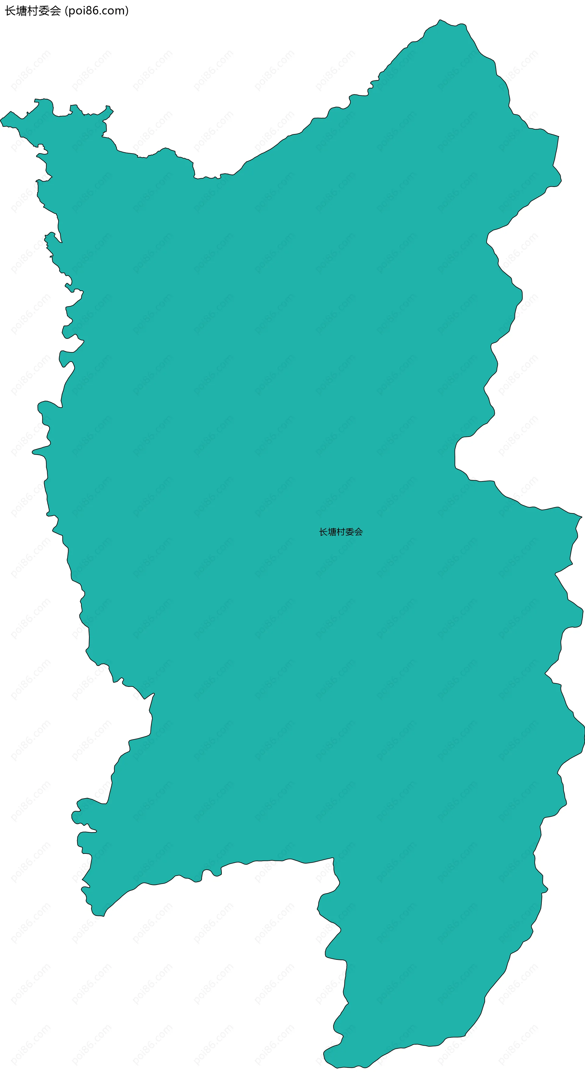 长塘村委会边界地图