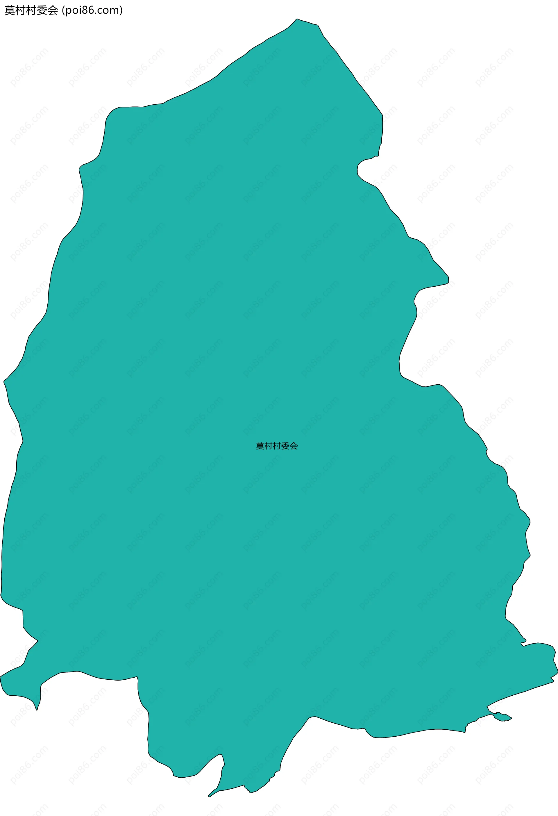 莫村村委会边界地图