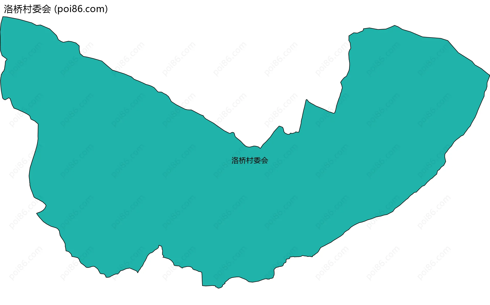 洛桥村委会边界地图