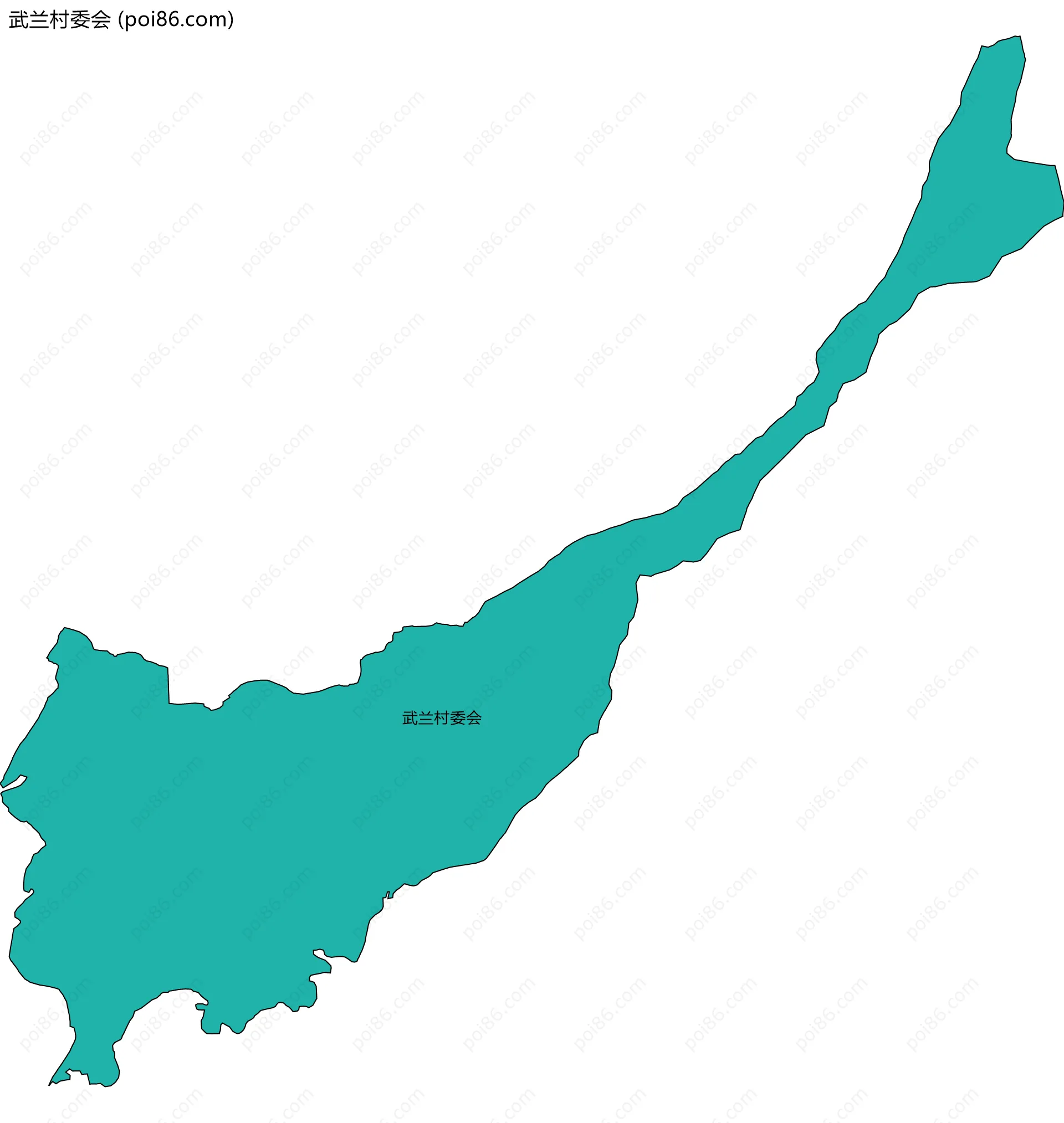 武兰村委会边界地图