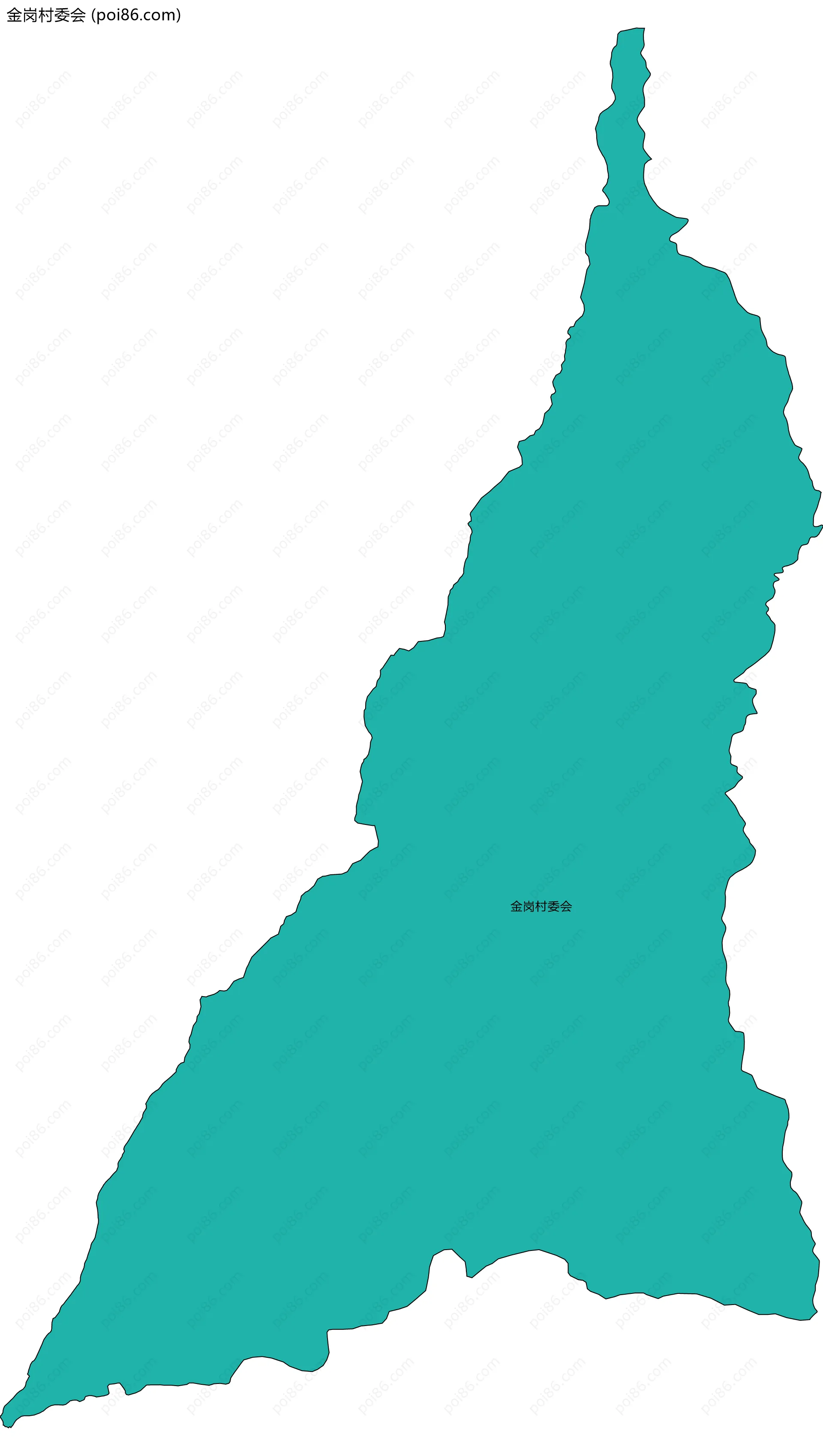 金岗村委会边界地图