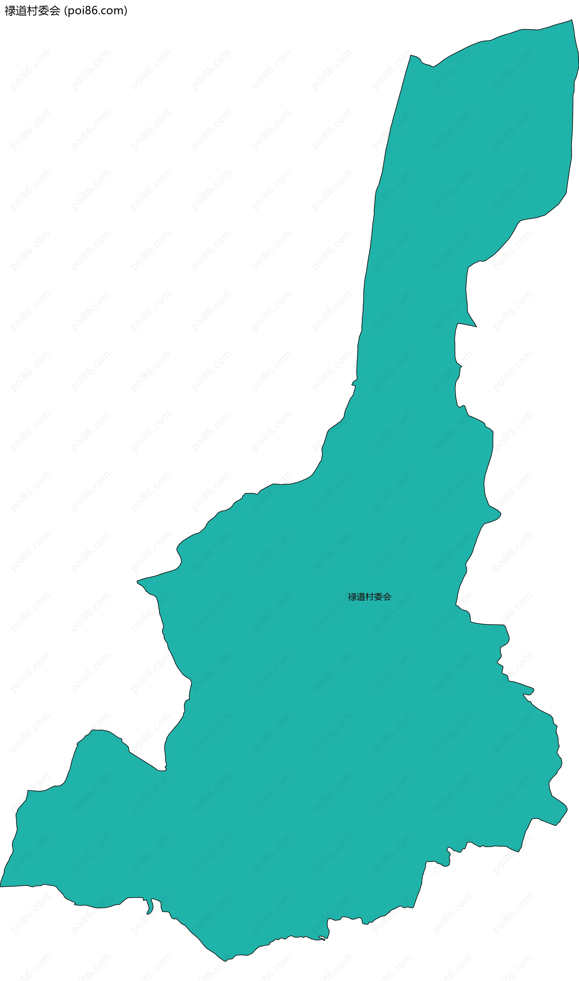 禄道村委会边界地图