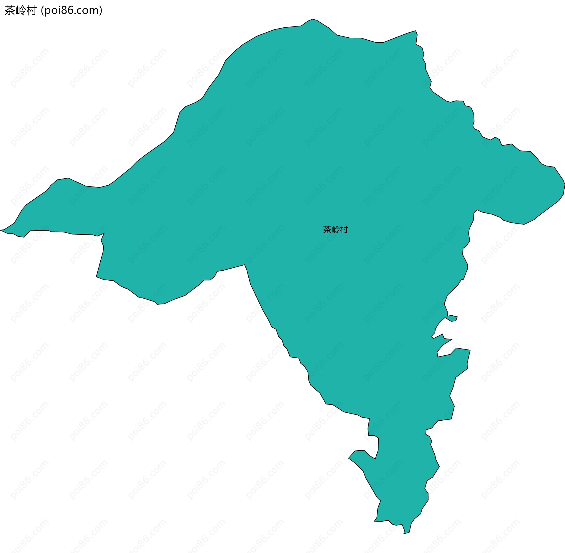 茶岭村边界地图