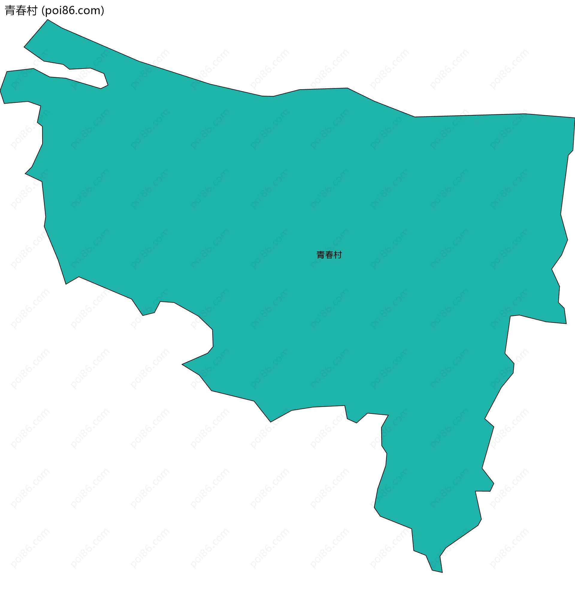 青春村边界地图