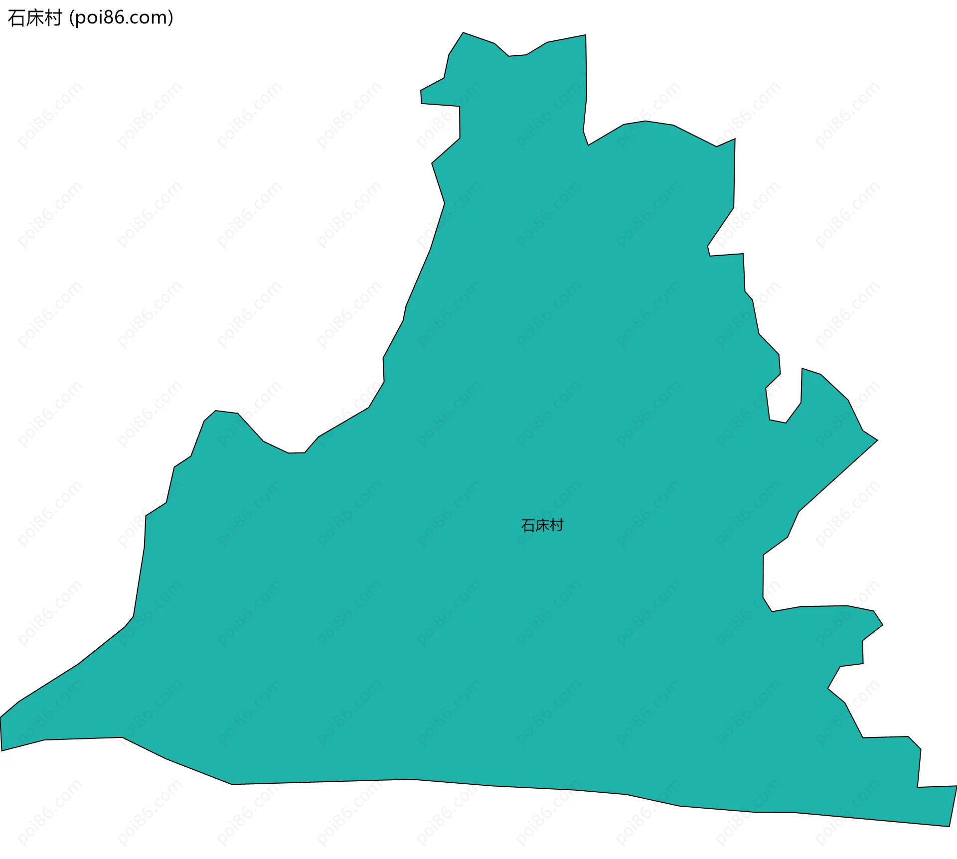 石床村边界地图