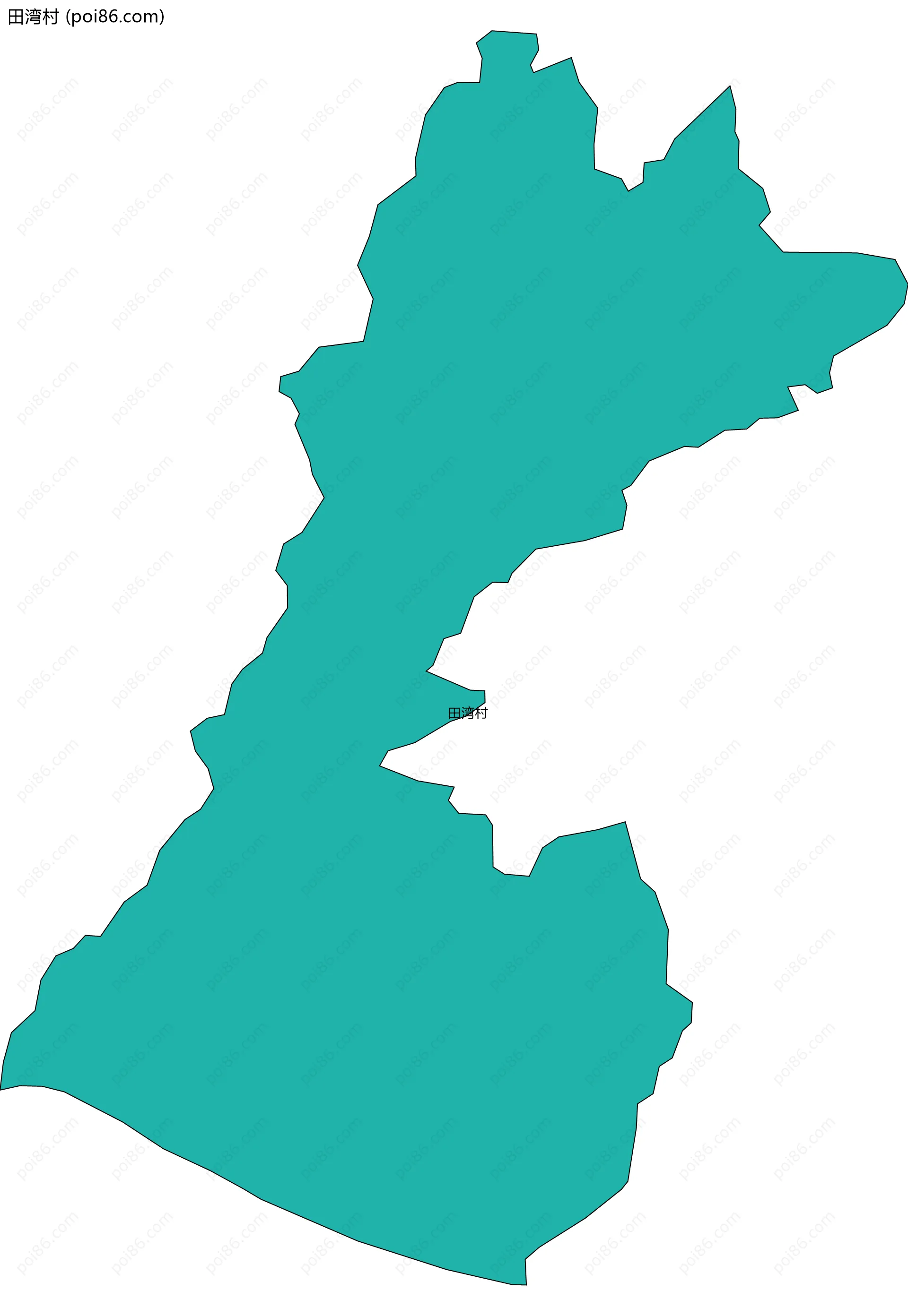 田湾村边界地图