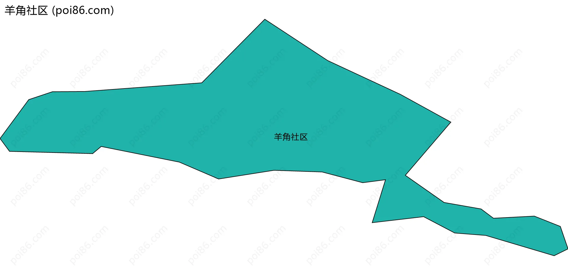 羊角社区边界地图