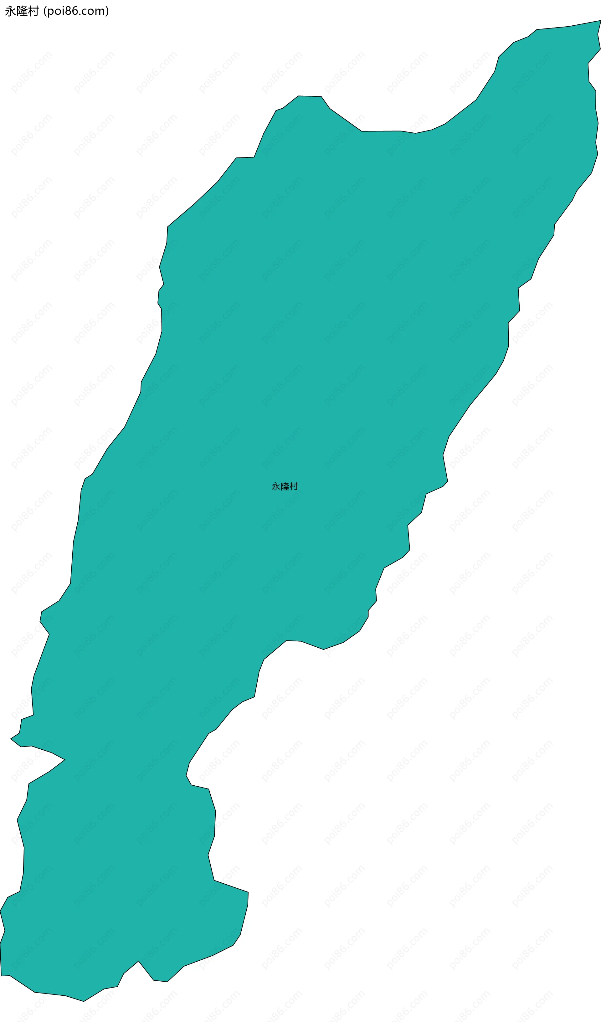 永隆村边界地图