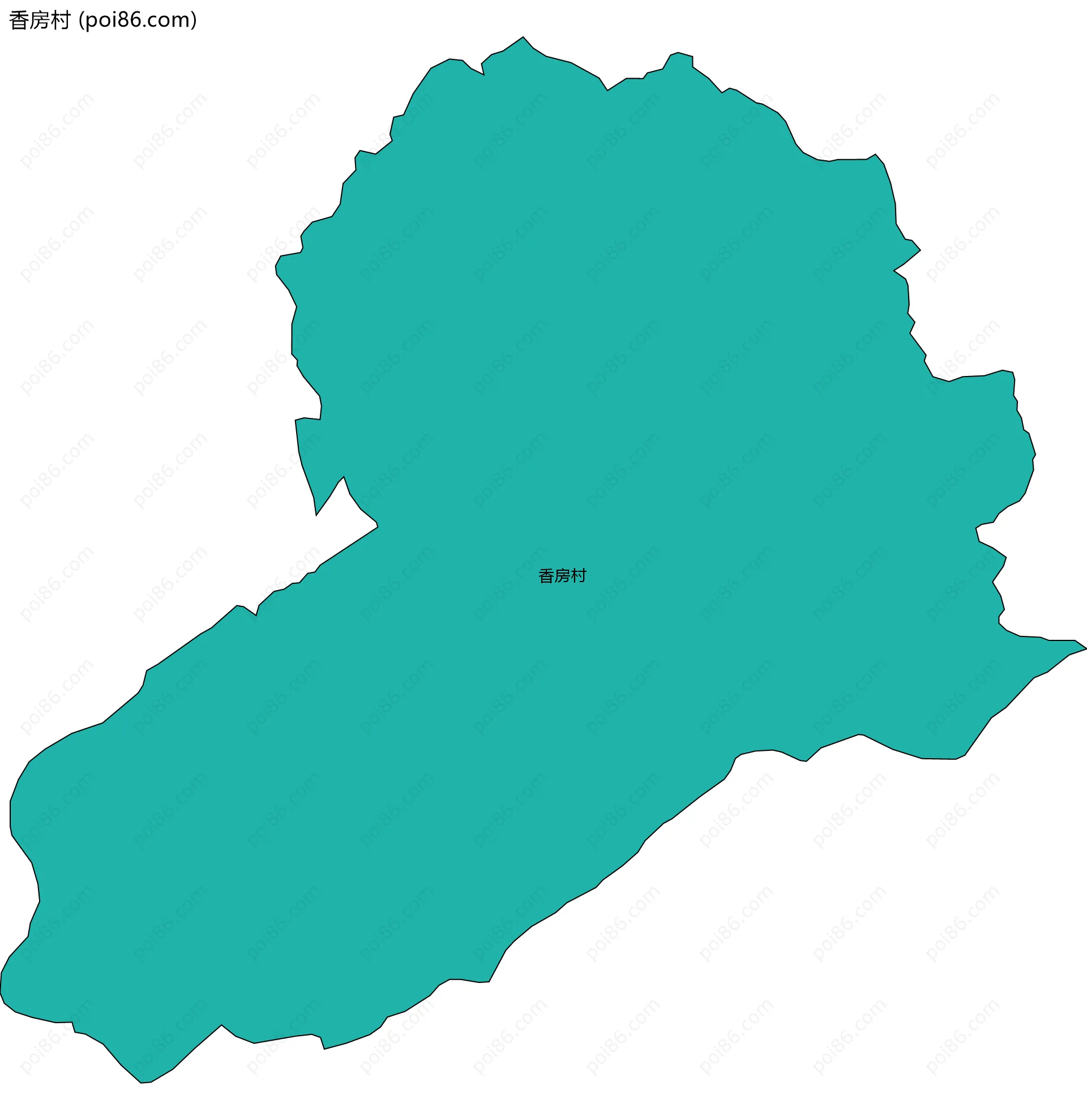 香房村边界地图