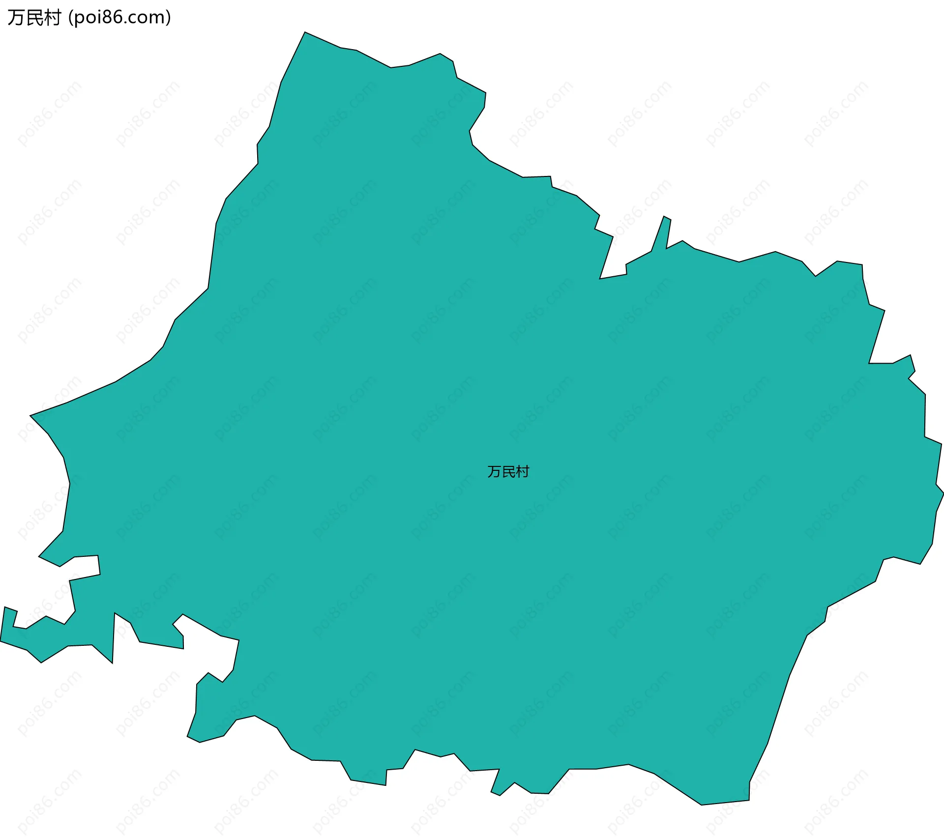 万民村边界地图