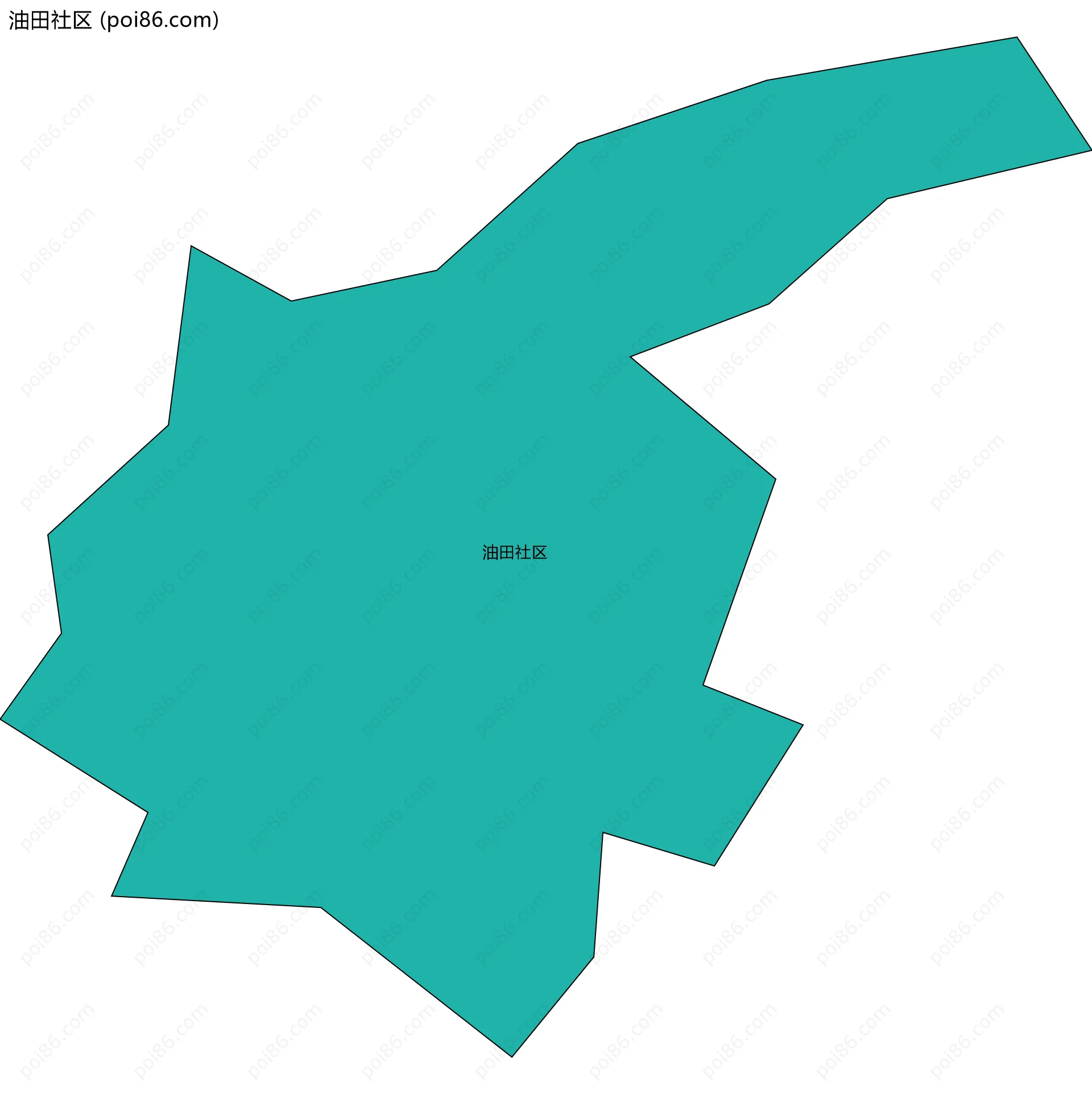 油田社区边界地图