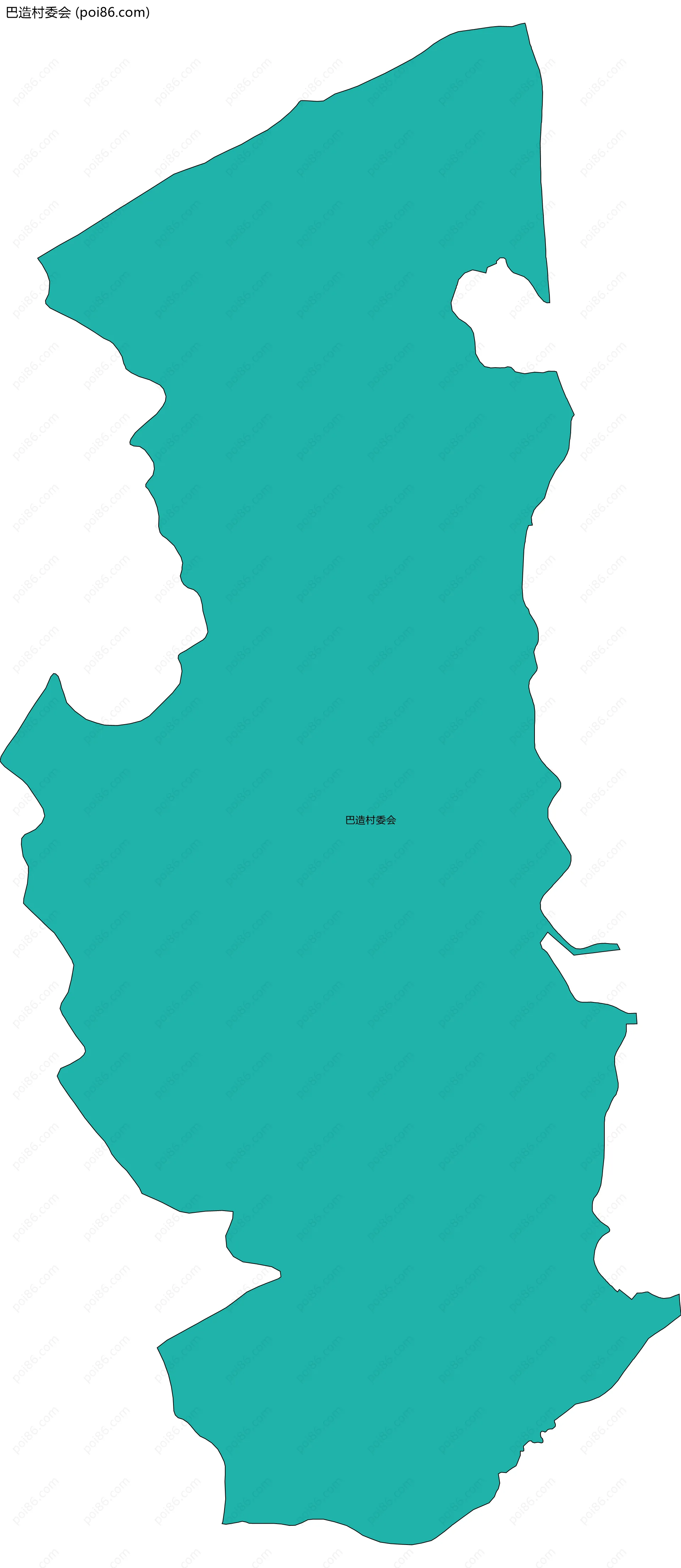 巴造村委会边界地图