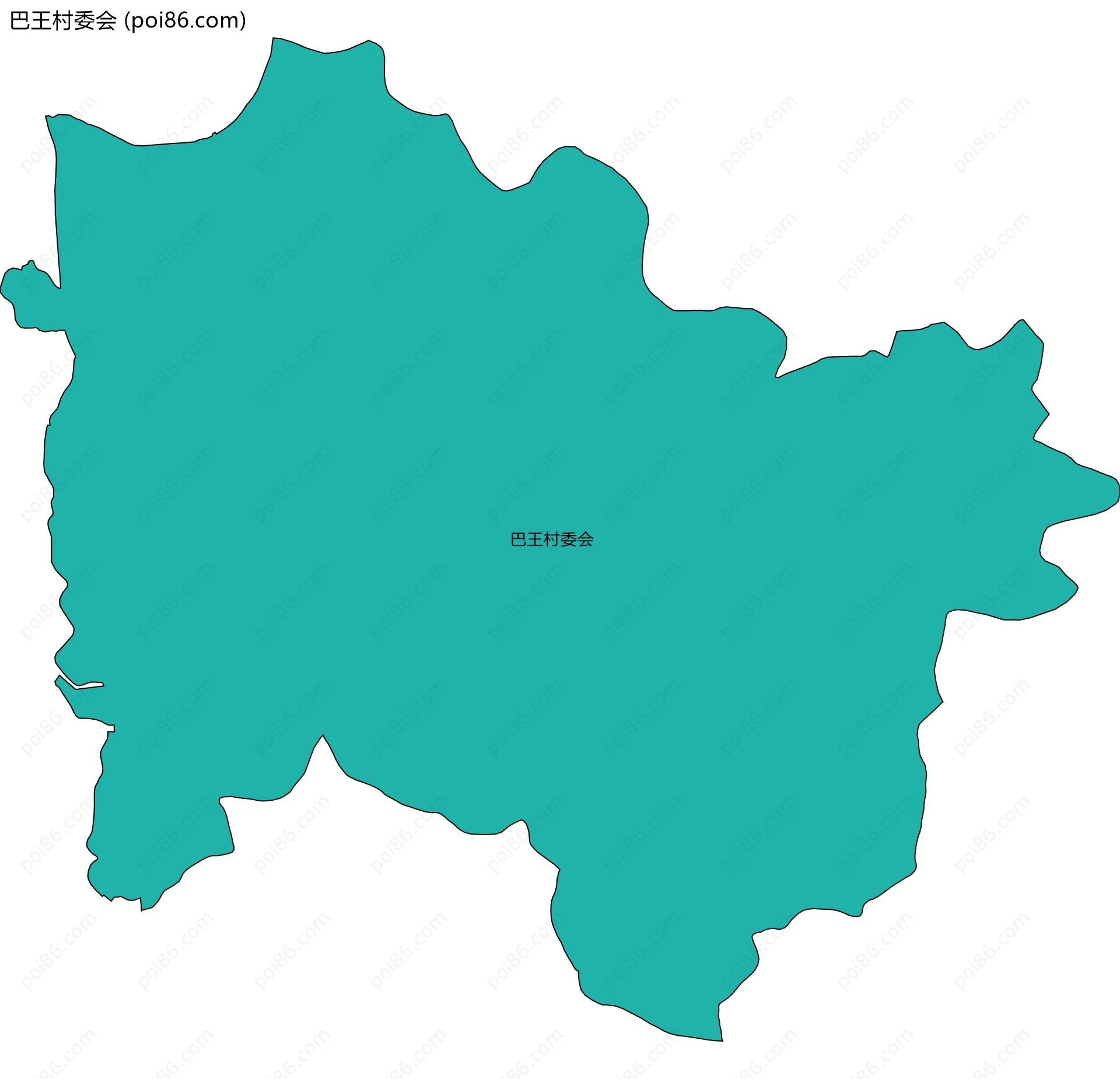 巴王村委会边界地图