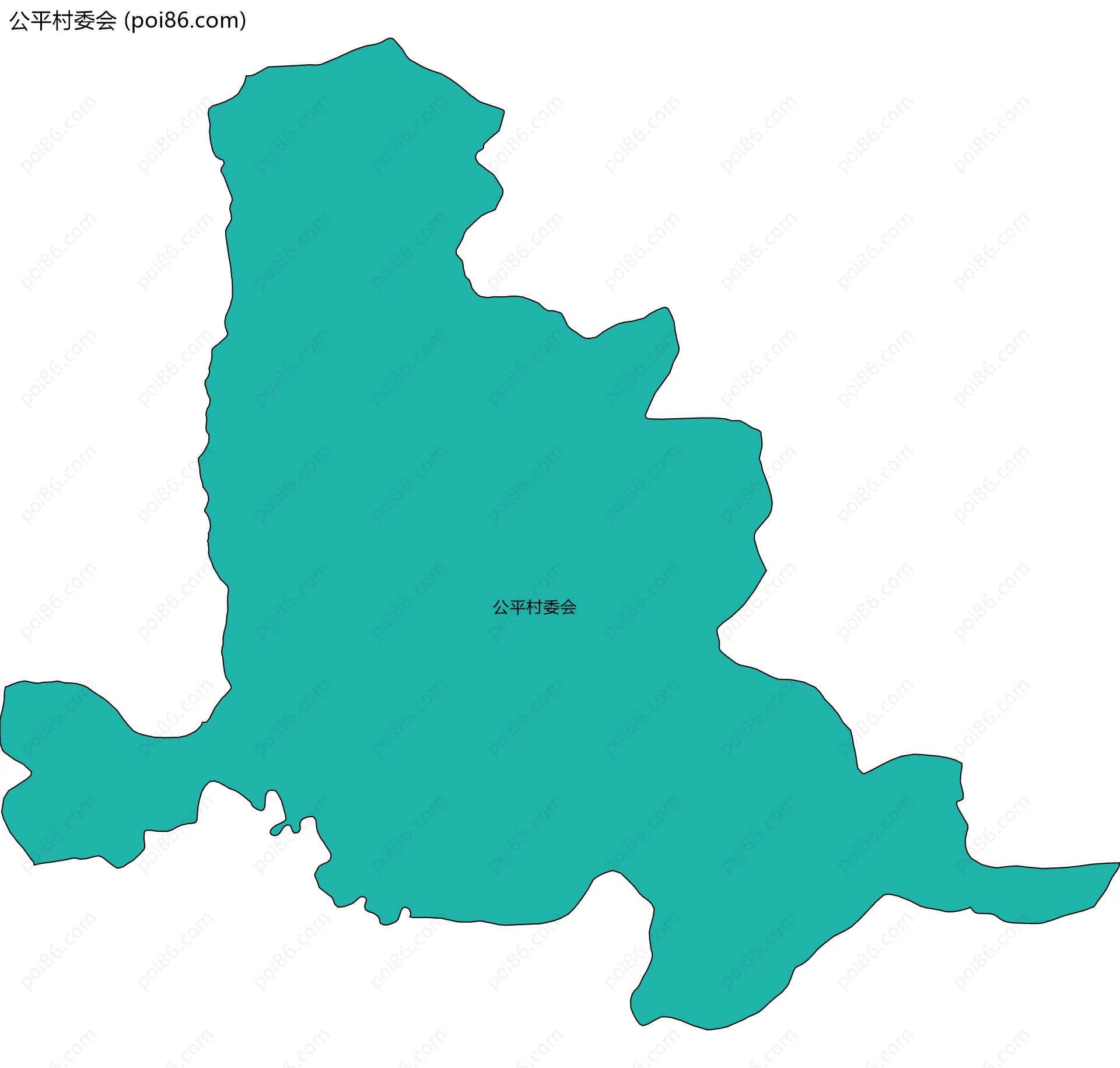 公平村委会边界地图