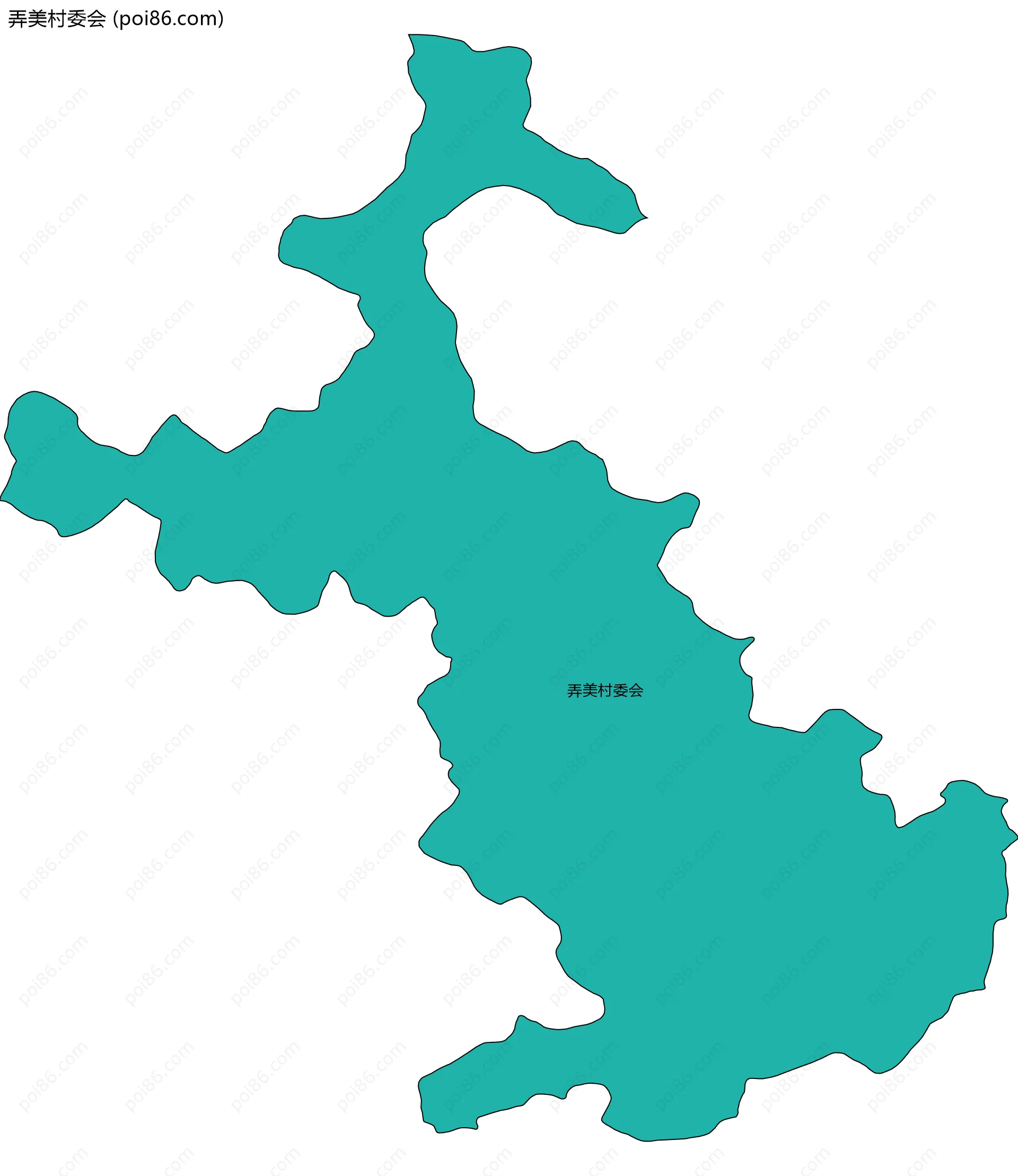 弄美村委会边界地图