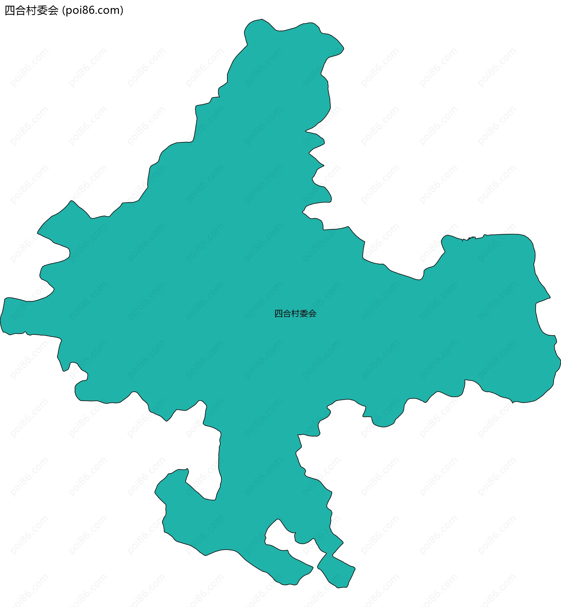 四合村委会边界地图