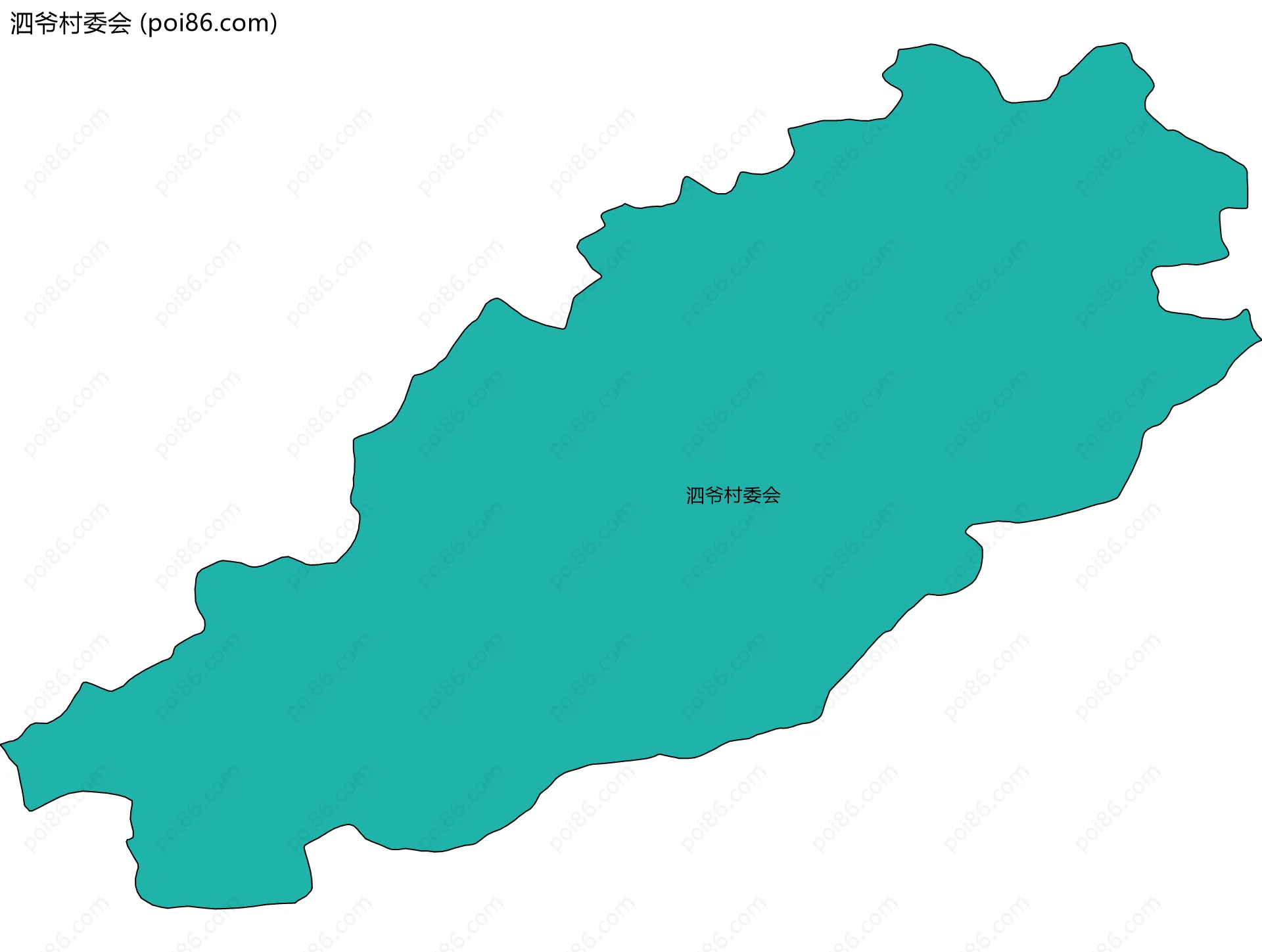 泗爷村委会边界地图