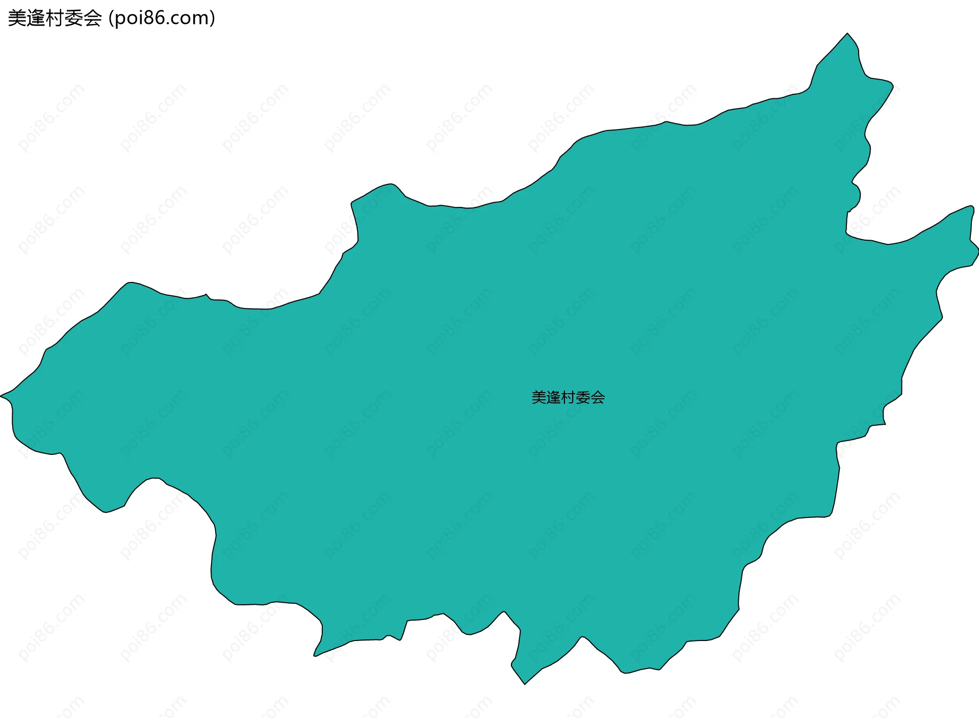 美逢村委会边界地图