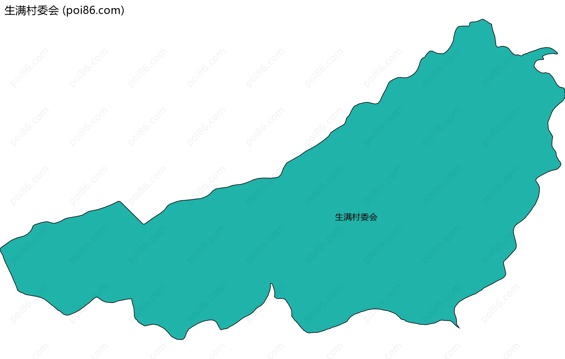 生满村委会边界地图