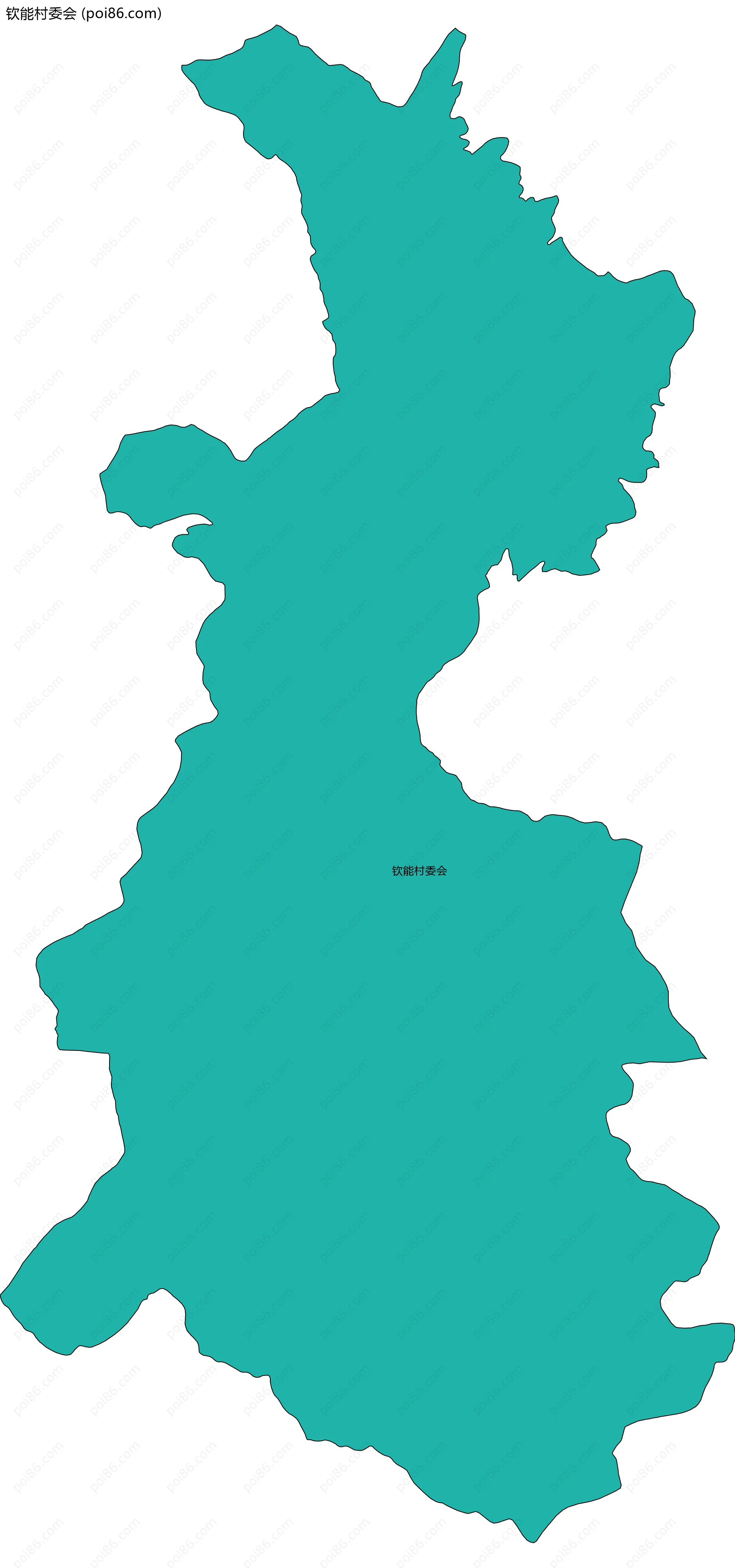 钦能村委会边界地图