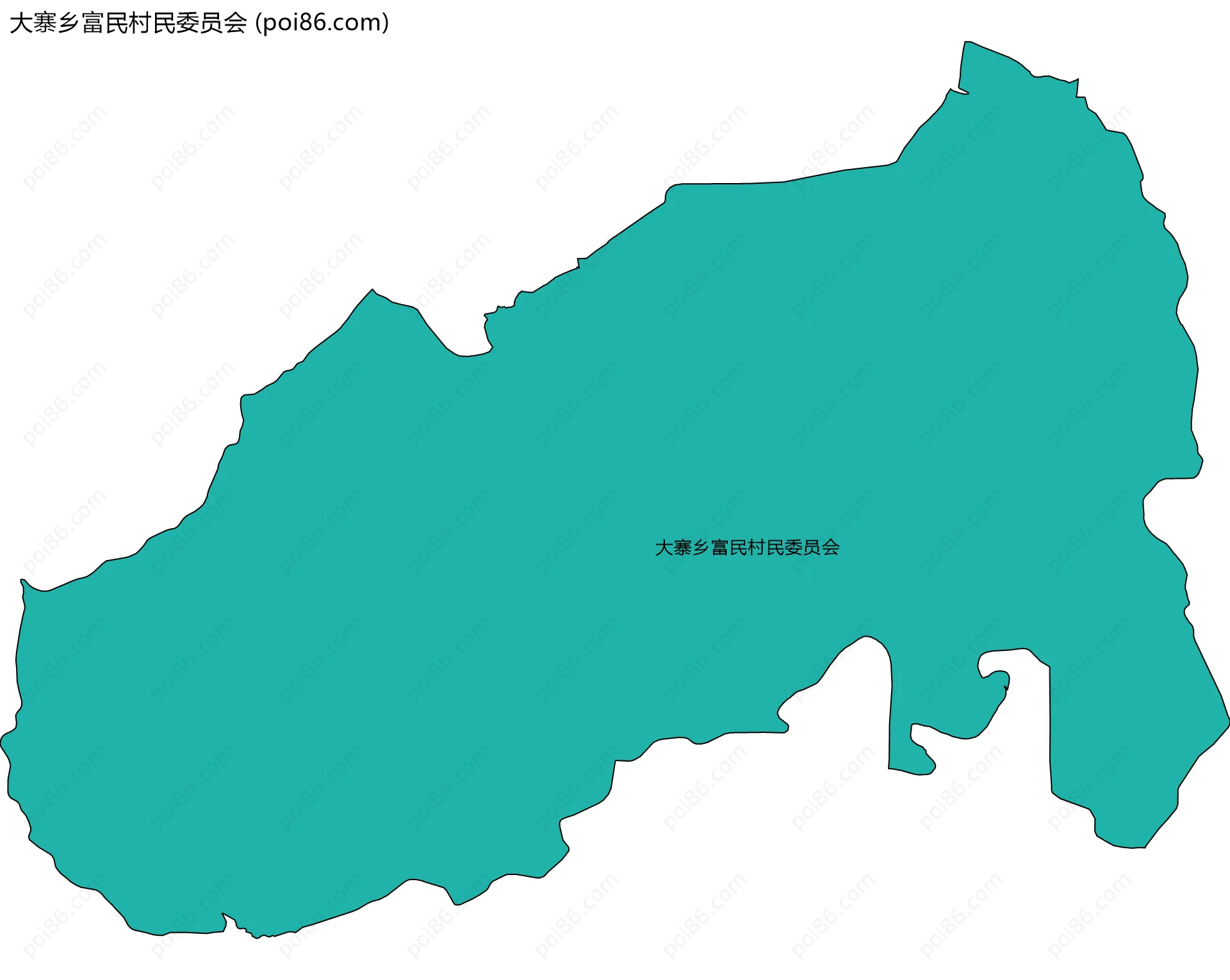 大寨乡富民村民委员会边界地图