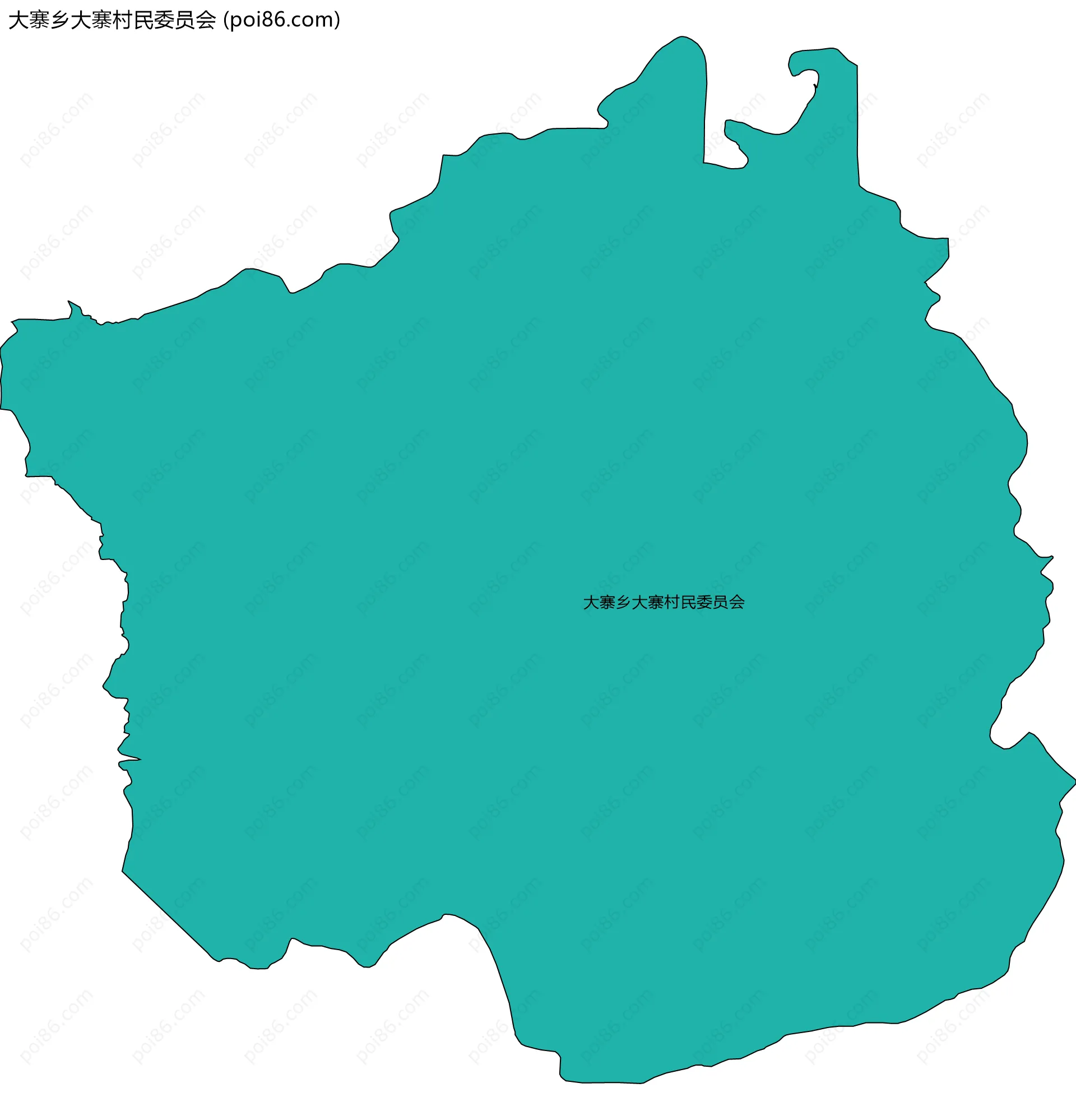 大寨乡大寨村民委员会边界地图