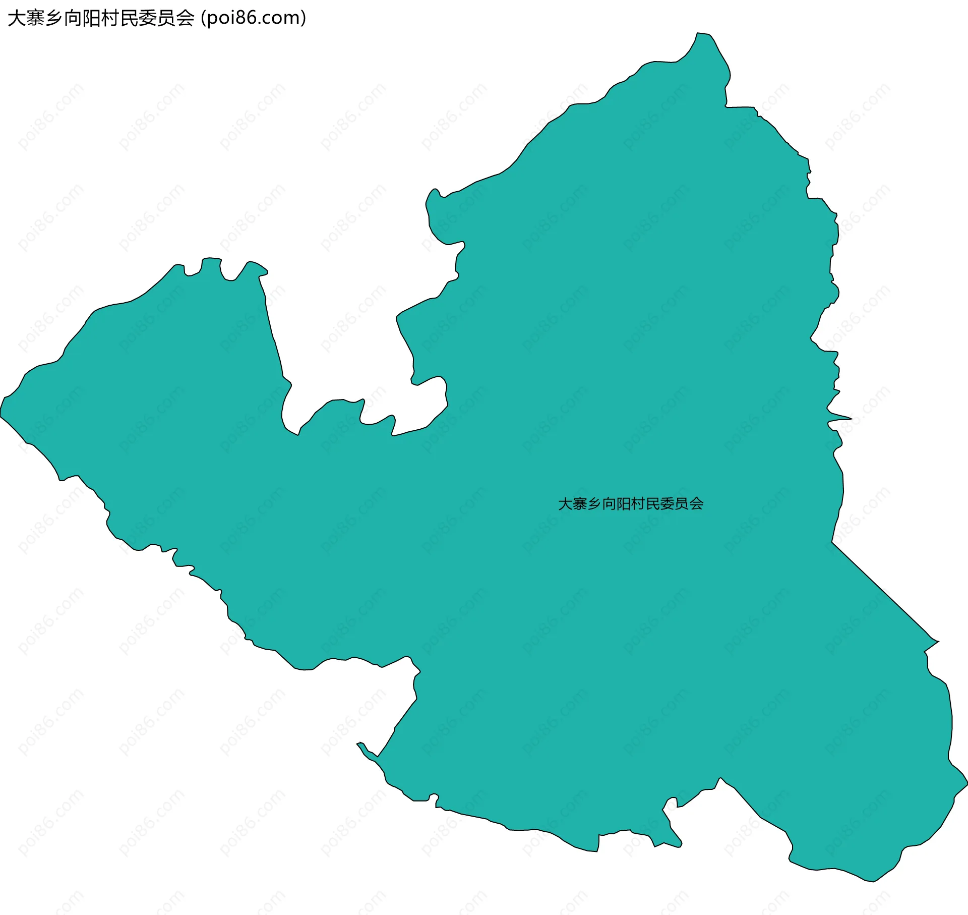大寨乡向阳村民委员会边界地图
