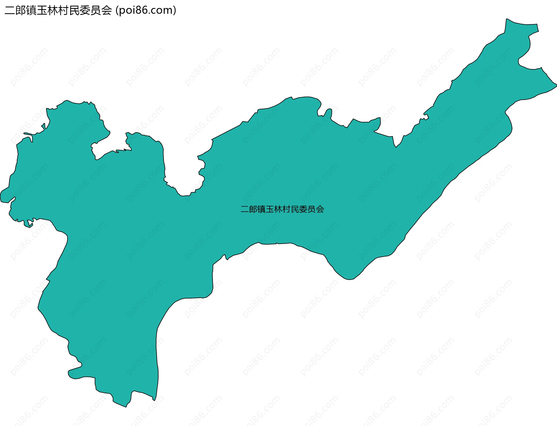 二郎镇玉林村民委员会边界地图