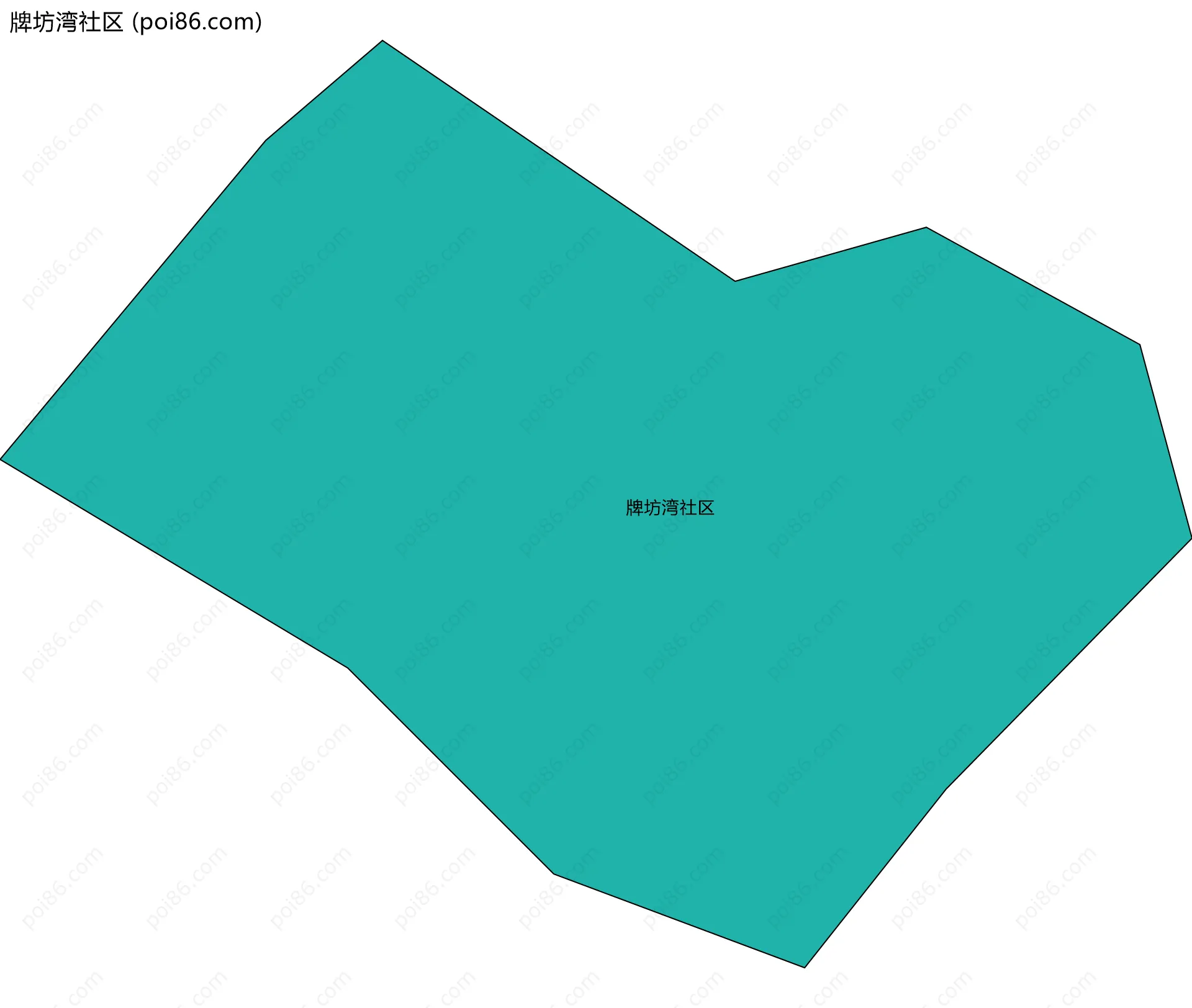牌坊湾社区边界地图