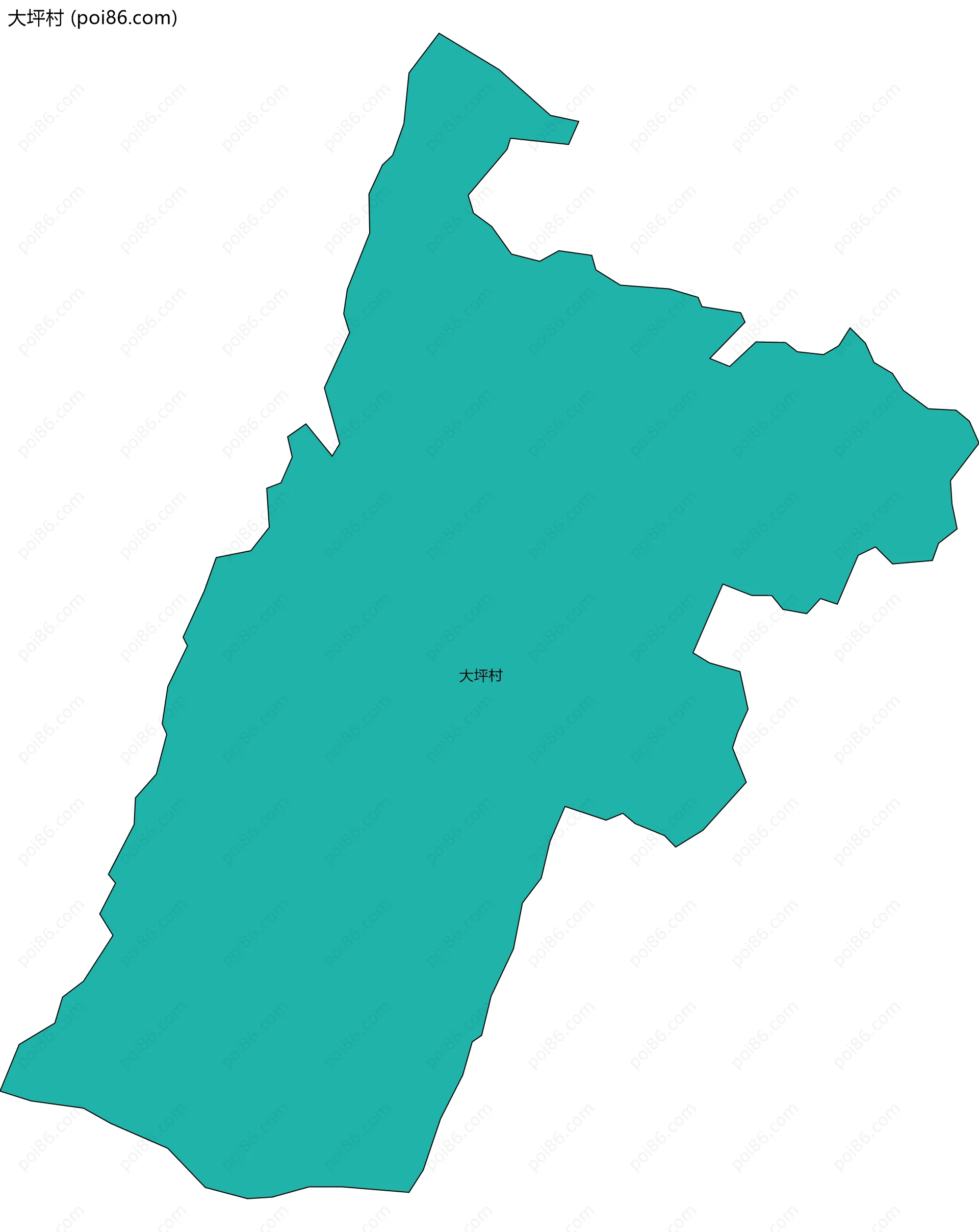 大坪村边界地图