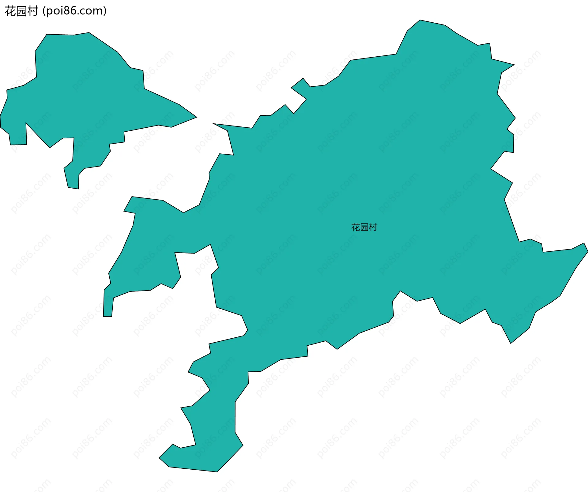 花园村边界地图