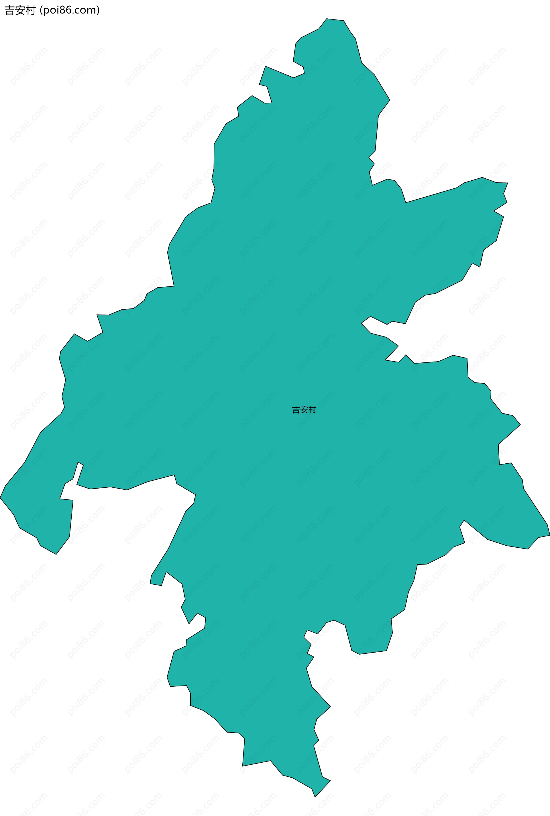 吉安村边界地图