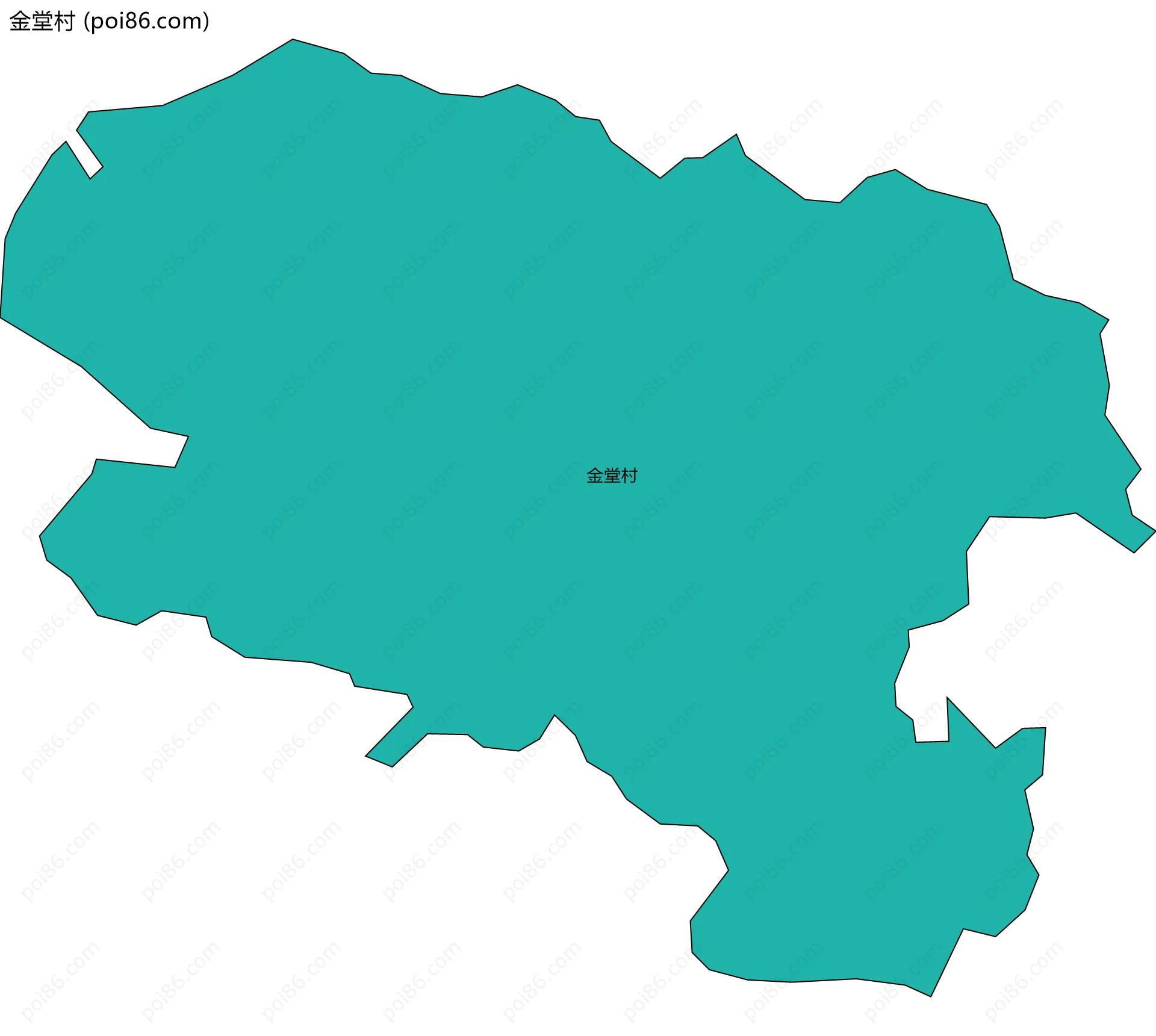 金堂村边界地图