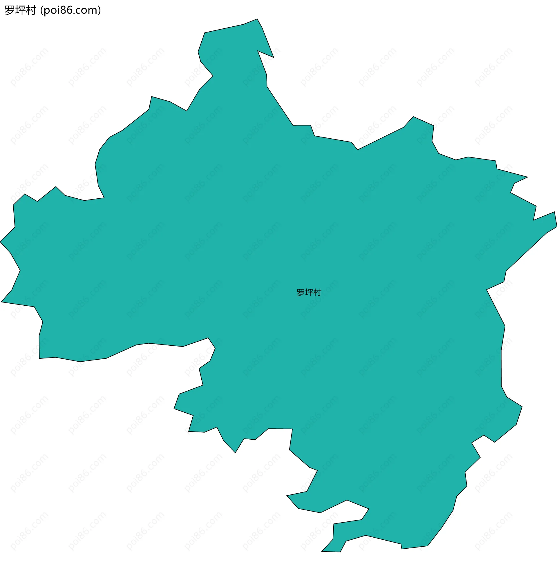 罗坪村边界地图