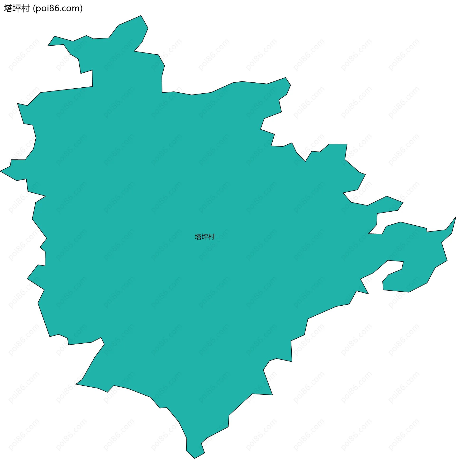 塔坪村边界地图