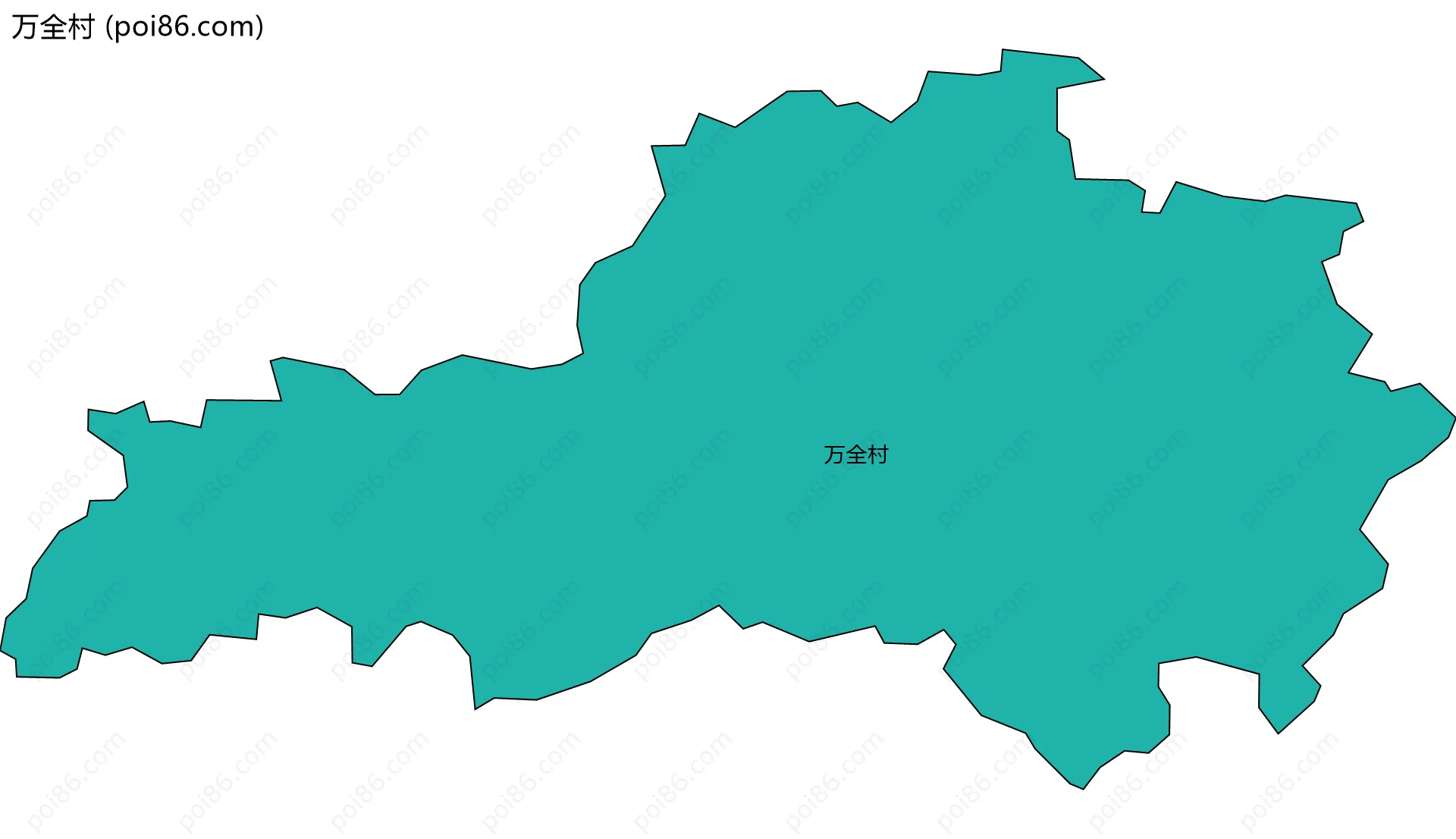 万全村边界地图