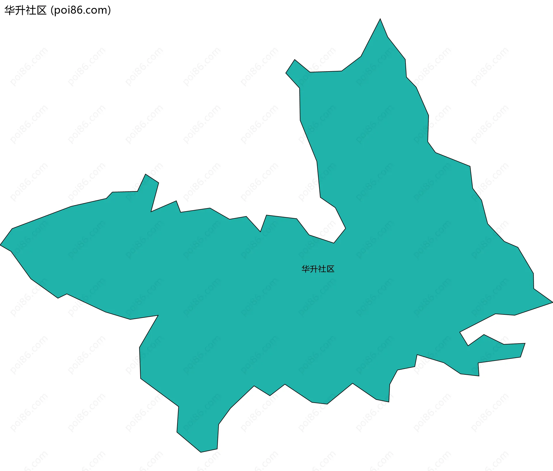 华升社区边界地图