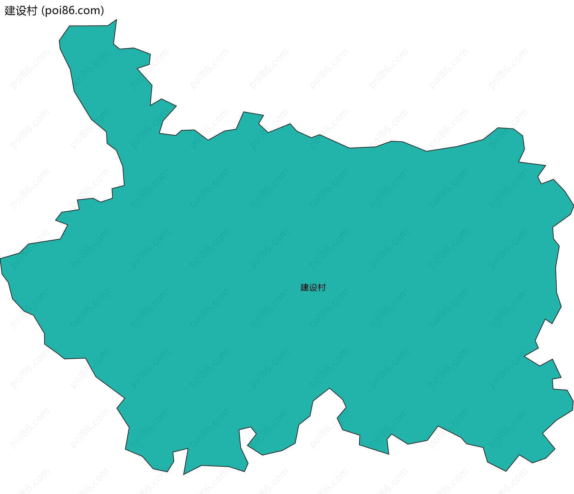 建设村边界地图